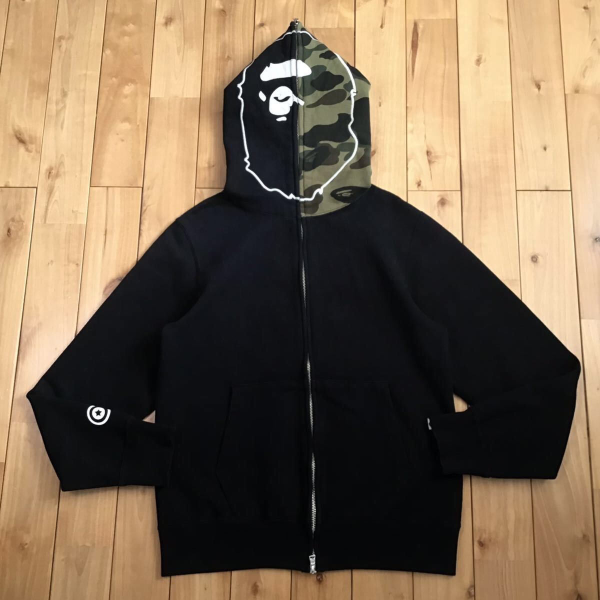 Green and black bape hoodie best sale