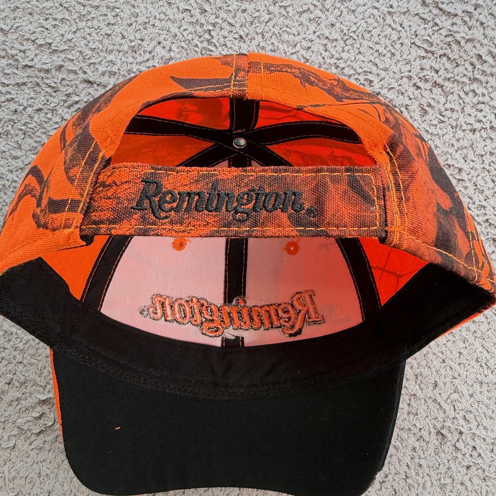 Mossy Oaks Remington Mossy Oak Orange Camo Hat Cap Adjustable Strap NWT Size ONE SIZE - 7 Thumbnail