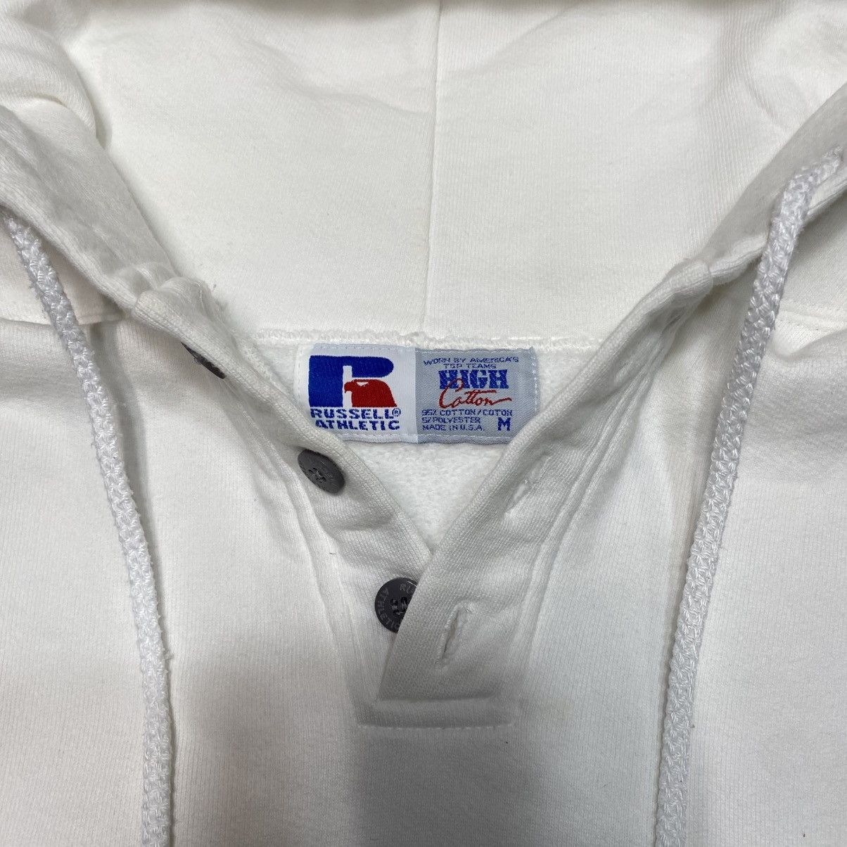 Russell Athletic × Vintage Vintage Russell Athletic White Blank Boxy Hoodie USA Size US M / EU 48-50 / 2 - 14 Thumbnail