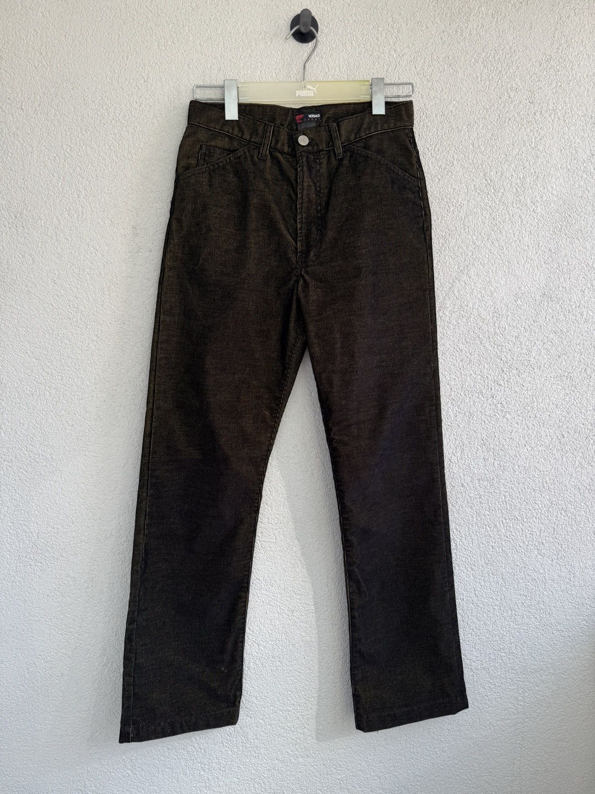 Versace Versace Sport Pants Size 29 Brown Textured Denim Straight Size 29" - 2 Thumbnail