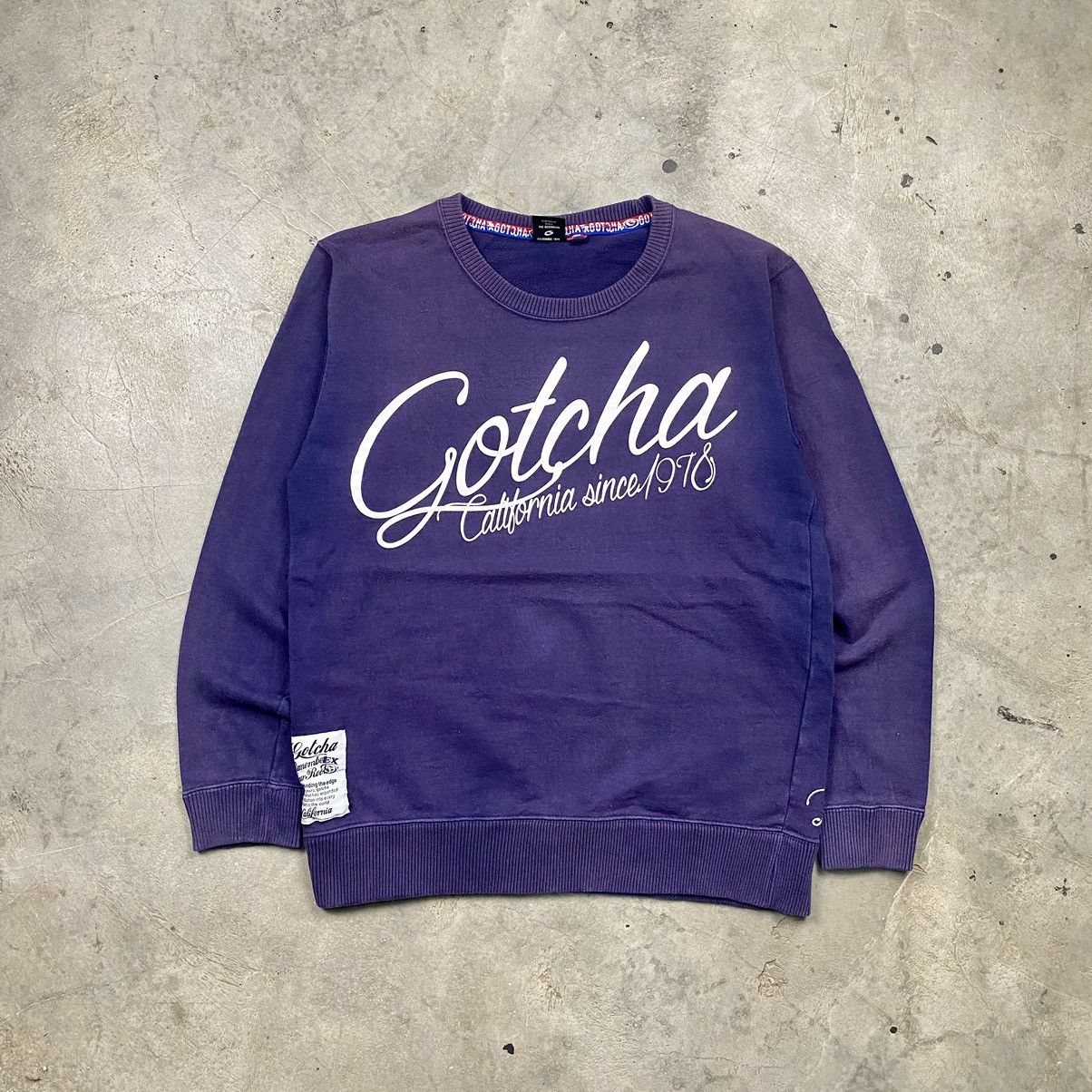 Gotcha × Vintage y2k Gotcha Surf Poem Sunfaded Crewneck Size US M / EU 48-50 / 2 - 1 Thumbnail