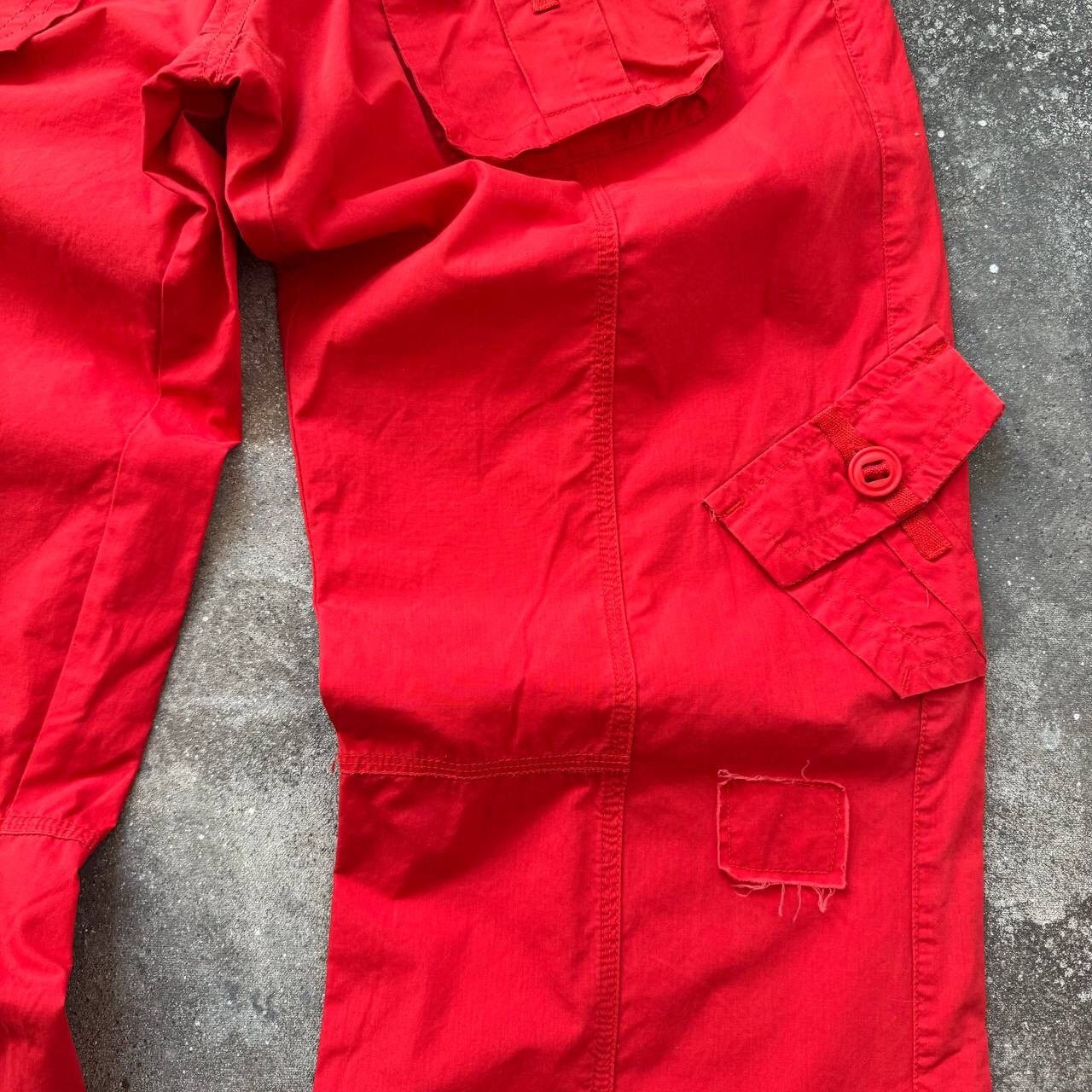 20471120 Japanese Style Vintage Multi pocket Cargo Parachute Pants Size 29" - 8 Thumbnail