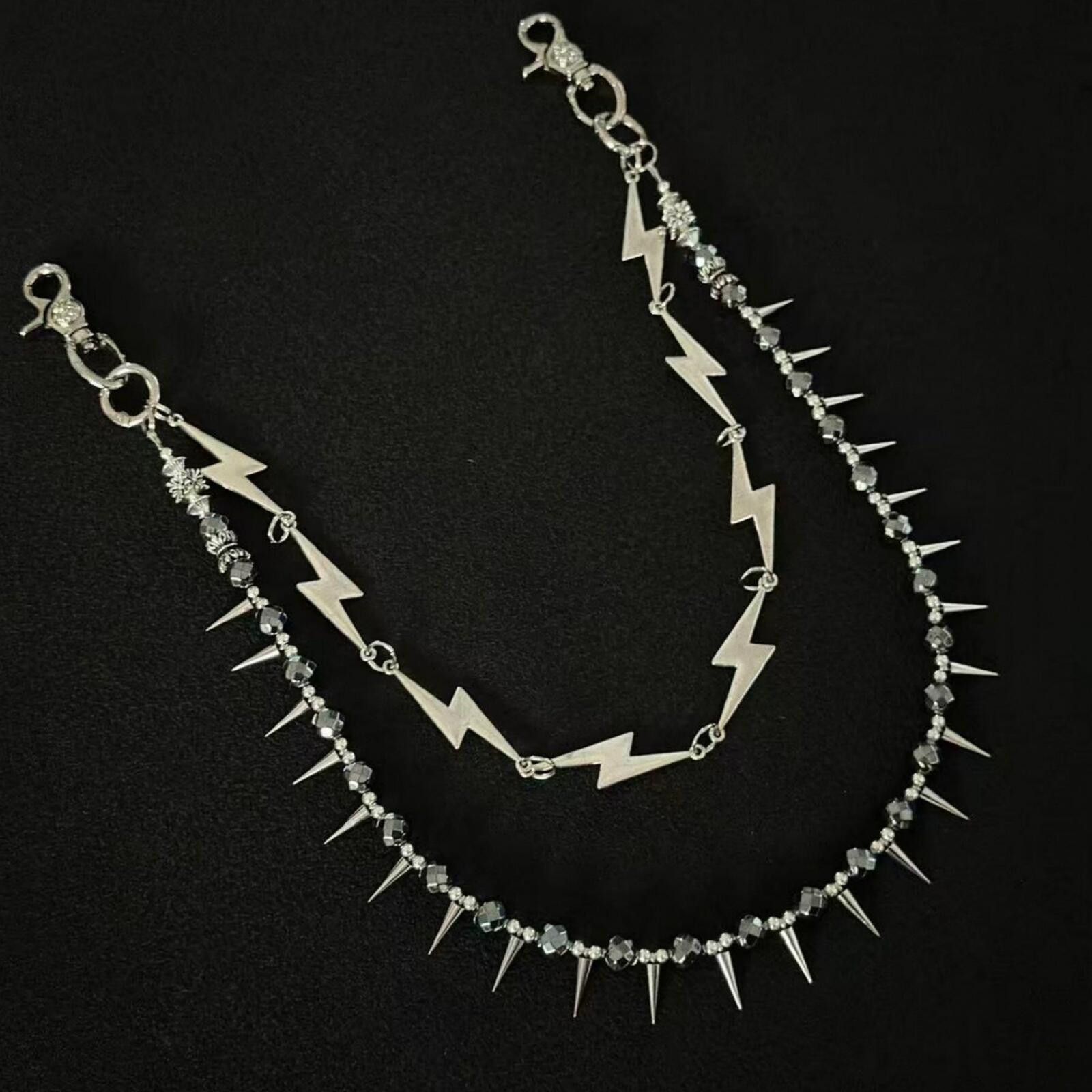 Jewelry Double Layer Lightning Bolt Waist Chain | Punk Metal Street Size ONE SIZE - 2 Thumbnail