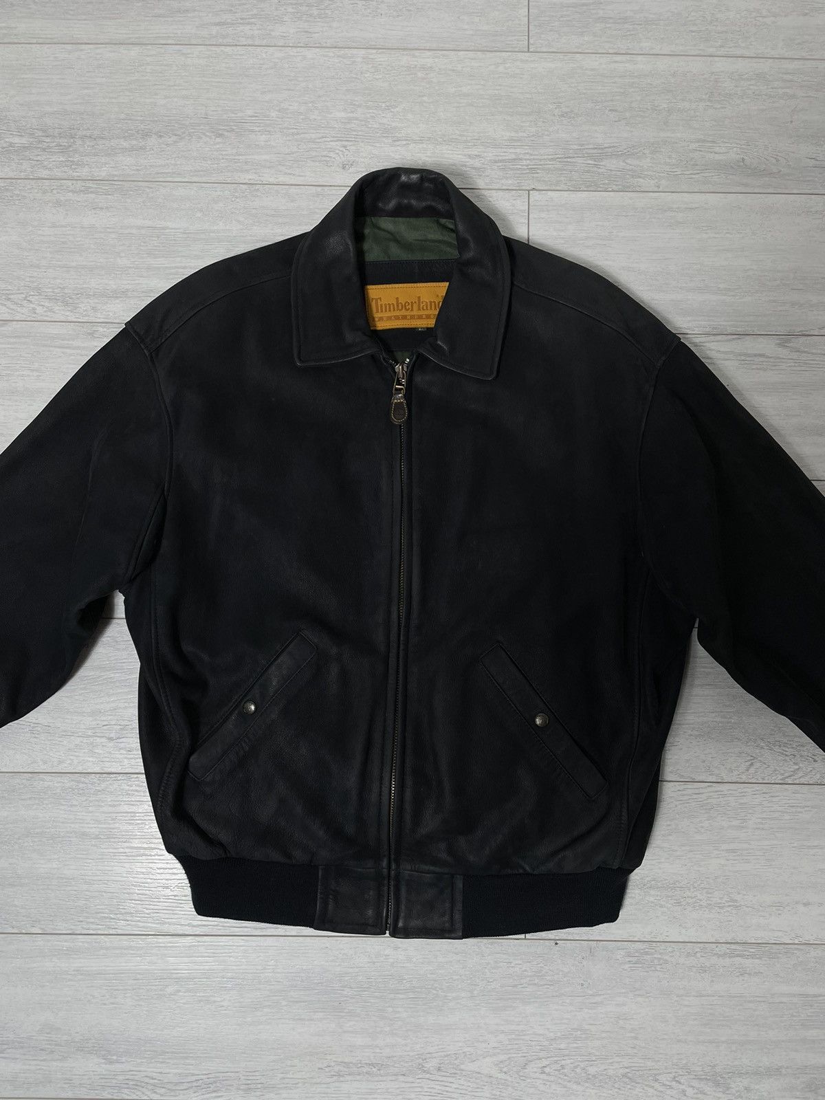 Timberland × Vintage Timberland Leather Black Bomber Weather-gear Size US L / EU 52-54 / 3 - 17 Thumbnail