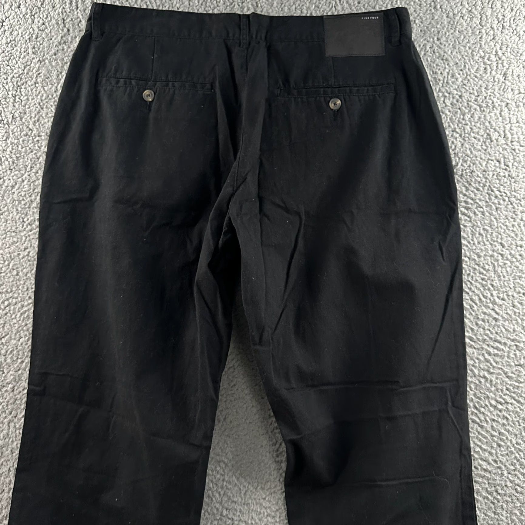 Vintage Five Four Mens Pants Black Size 34 Chino Relaxed Giovane Stretch Cotton Blend Slit? Size US 34 / EU 50 - 7 Thumbnail
