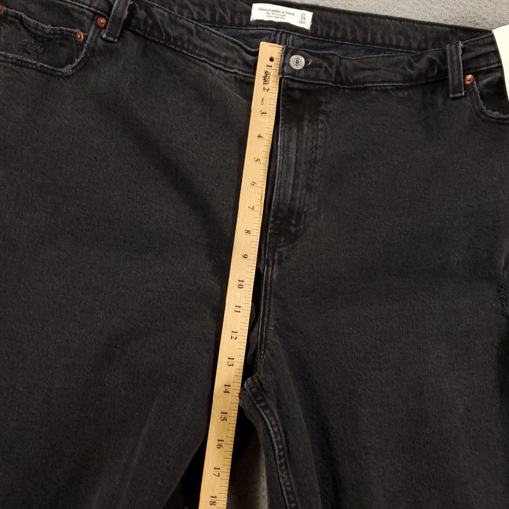 Abercrombie & Fitch VINTAGE Abercrombie & Fitch Jeans Womens 37 24R 90s Straight Ultra High Rise NWT Size 36" / US 14 / IT 50 - 4 Thumbnail