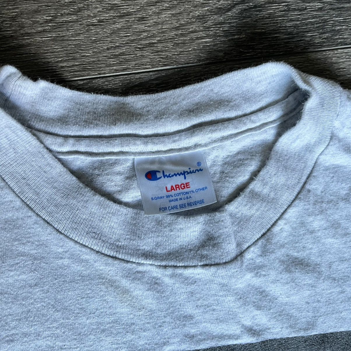 Champion Vintage 1990s Champion Hoop it up 3 on 3 Basketball Logo Tee Size US L / EU 52-54 / 3 - 6 Thumbnail