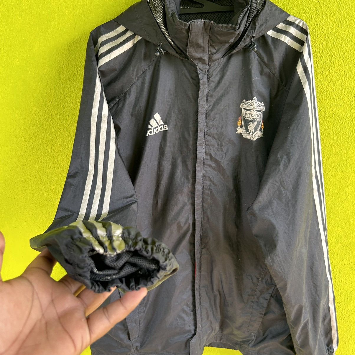 Vintage Vintage Liverpool Adidas Distressed Jacket Hoodie Size US L / EU 52-54 / 3 - 5 Thumbnail