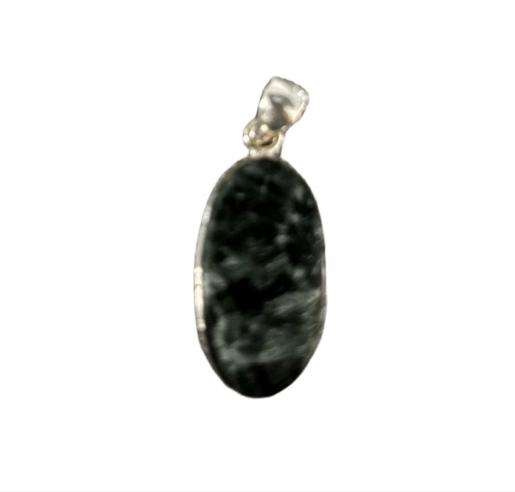 Other GREEN SERAPHINITE NATURAL GEMSTONE 925 SS PENDANT 1.7" Size ONE SIZE - 2 Thumbnail