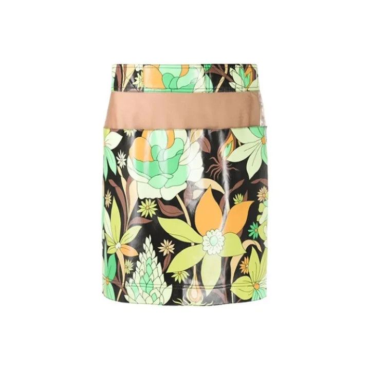 Fendi FENDI Floral Print Mini Skirt for Women 0079 Size 38" / US 16 / IT 52 - 1 Thumbnail