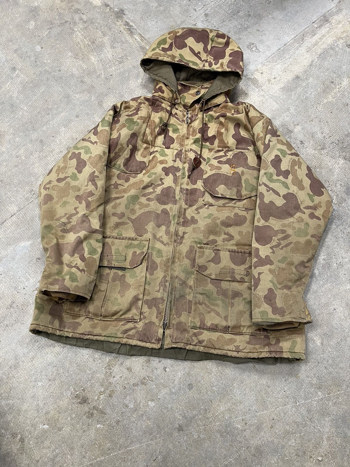 image of Duck Head x Vintage 80's Ducks Unlimited Duck Camo Parka Jacket, Men's (Size XL)