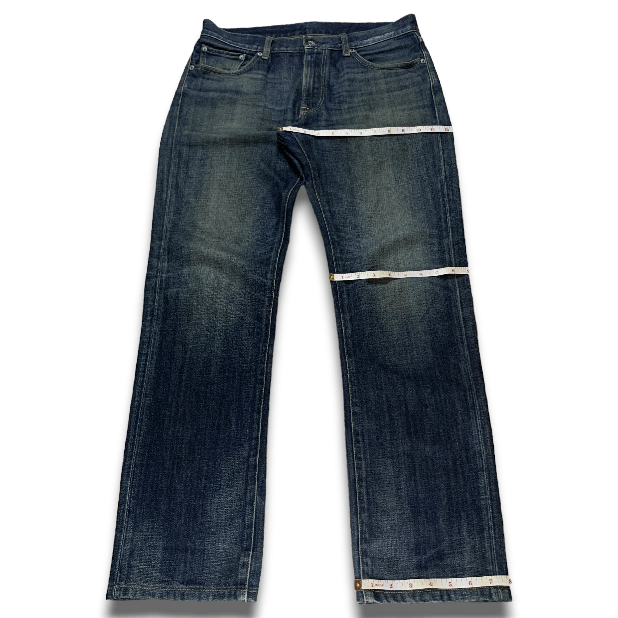 Japanese Brand × Uniqlo Vintage Japanese Uniqlo Kaihara Fabric Loose Jeans 34x32 Size US 34 / EU 50 - 10 Thumbnail