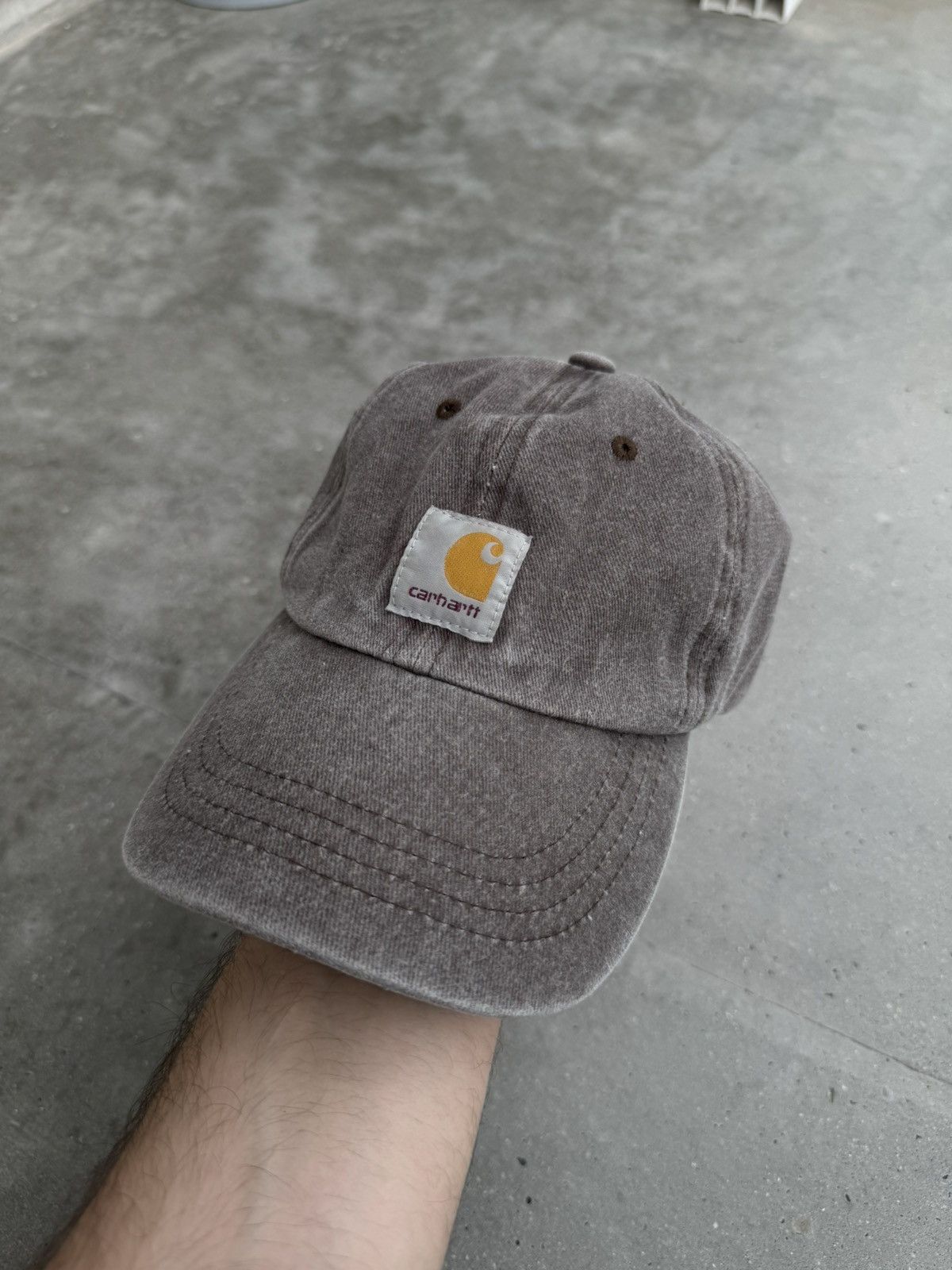 Carhartt × Carhartt Wip *VINTAGE* Carhartt WIP washed brown cap Size ONE SIZE - 3 Thumbnail