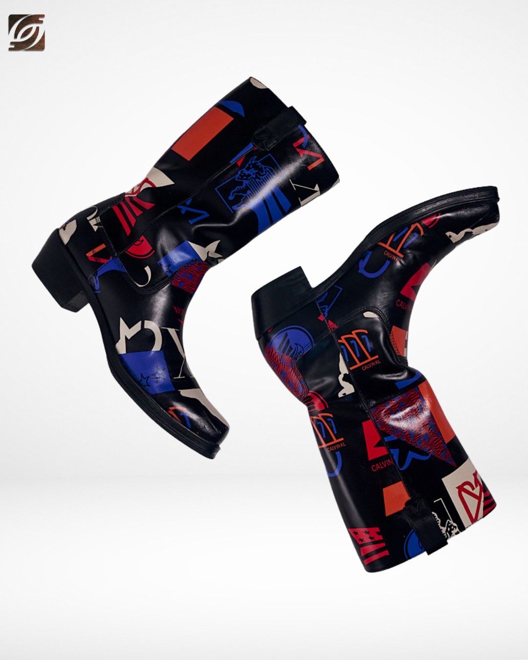 Raf Simons for Calvin Klein SS18 Capsule Buffalo Print Cowboy Boots Size US 11 / EU 44 - 7 Thumbnail