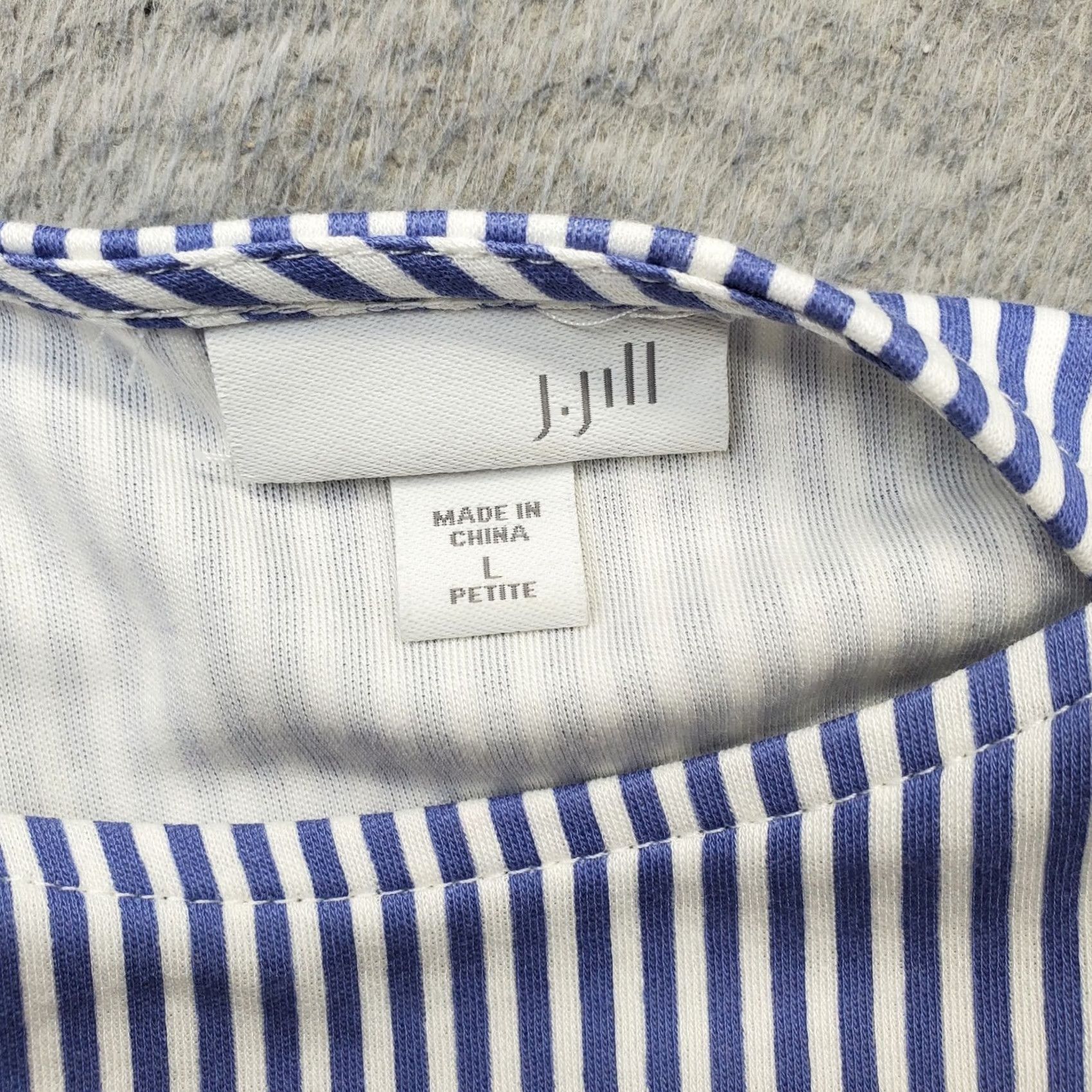 J. Jill J. Jill Womens Shift Dress Mult Striped Knit Casual Long Sleeve Round Neck PL Size Size L / US 10 / IT 46 - 7 Thumbnail