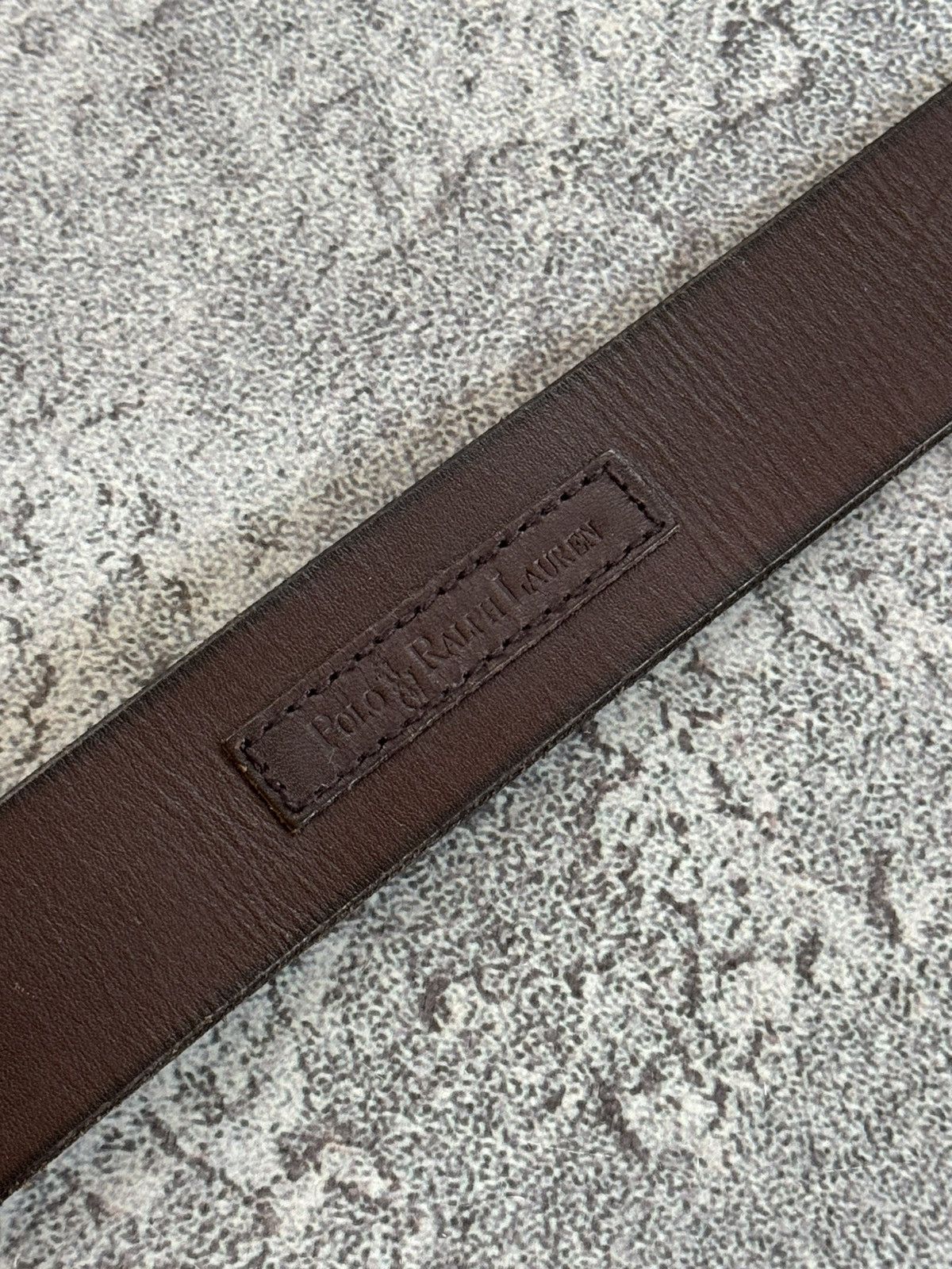 Polo Ralph Lauren × Vintage Polo Ralph Lauren brown leather belt biker cowboy casual Size ONE SIZE - 6 Thumbnail