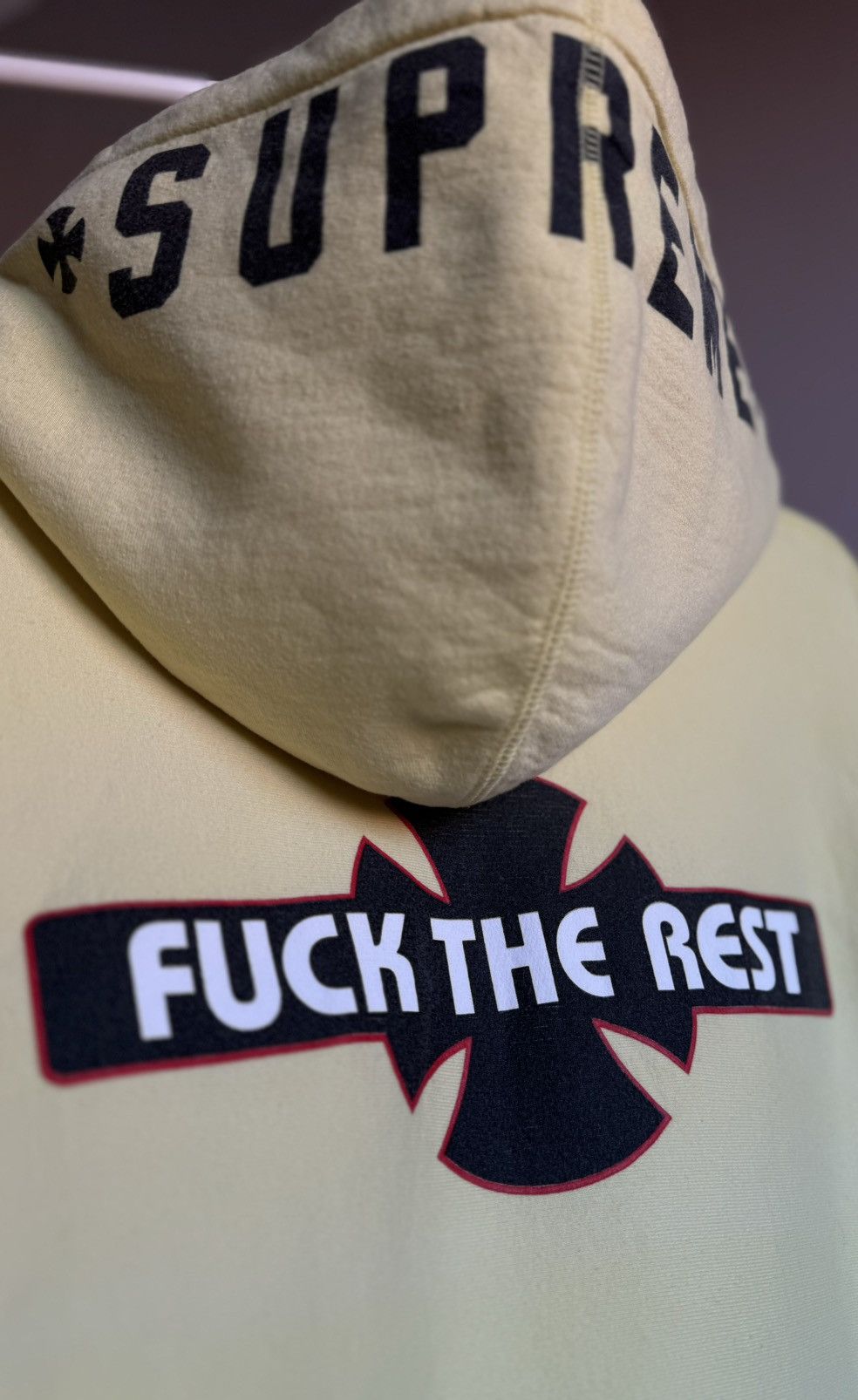 Supreme Supreme Independent Big Logo Yellow Hoodie Large Sweatshirt Size US L / EU 52-54 / 3 - 16 Thumbnail
