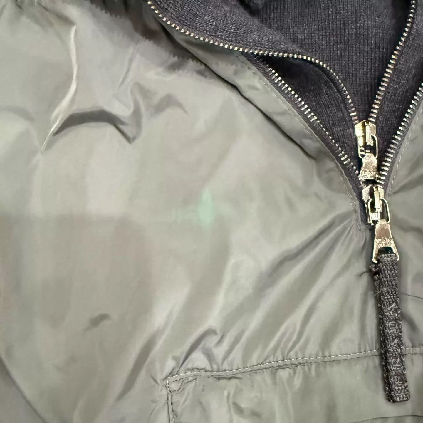 Prada Prada Navy Blue Wool-Nylon Layered Jacket Size US M / EU 48-50 / 2 - 5 Thumbnail