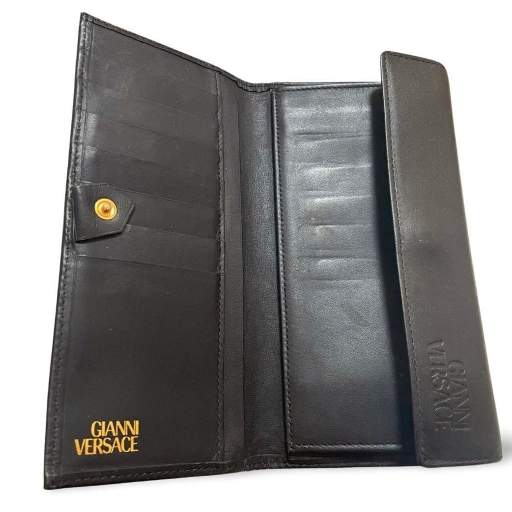 Versace Vintage Gianni Versace leopard and black leather wallet Size ONE SIZE - 6 Thumbnail