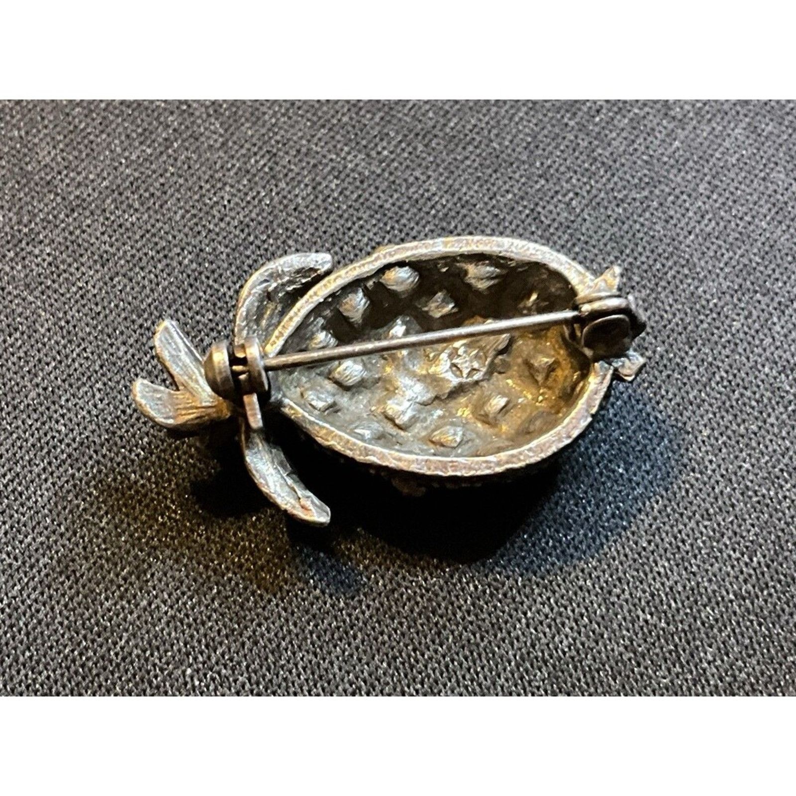 Other 925 Sterling Silver Tested A/B Rhinestone Pineapple Brooch Size ONE SIZE - 6 Thumbnail