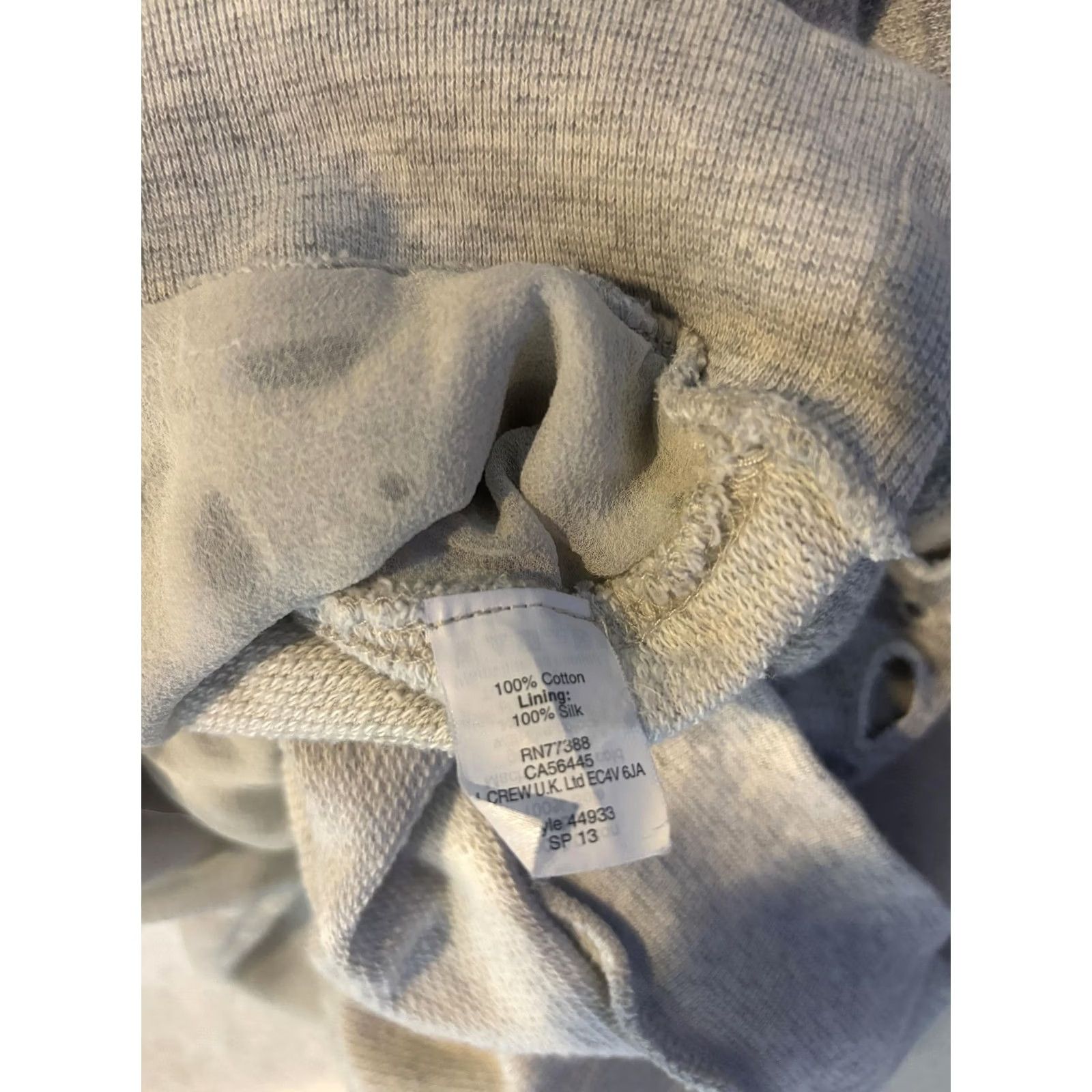 J.Crew J Crew Sweater Womens XL Gray Eyelet Embroidered Pullover Crewneck Cotton Silk Size XL / US 12-14 / IT 48-50 - 6 Thumbnail