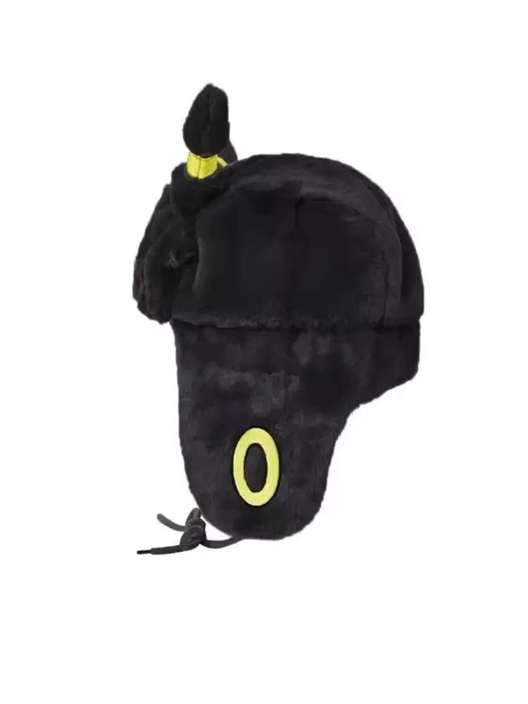 Japanese Brand × Vintage Y2K Cartoon Anime Black Umbreon Ushanka Cute Winter Hat Size ONE SIZE - 3 Thumbnail