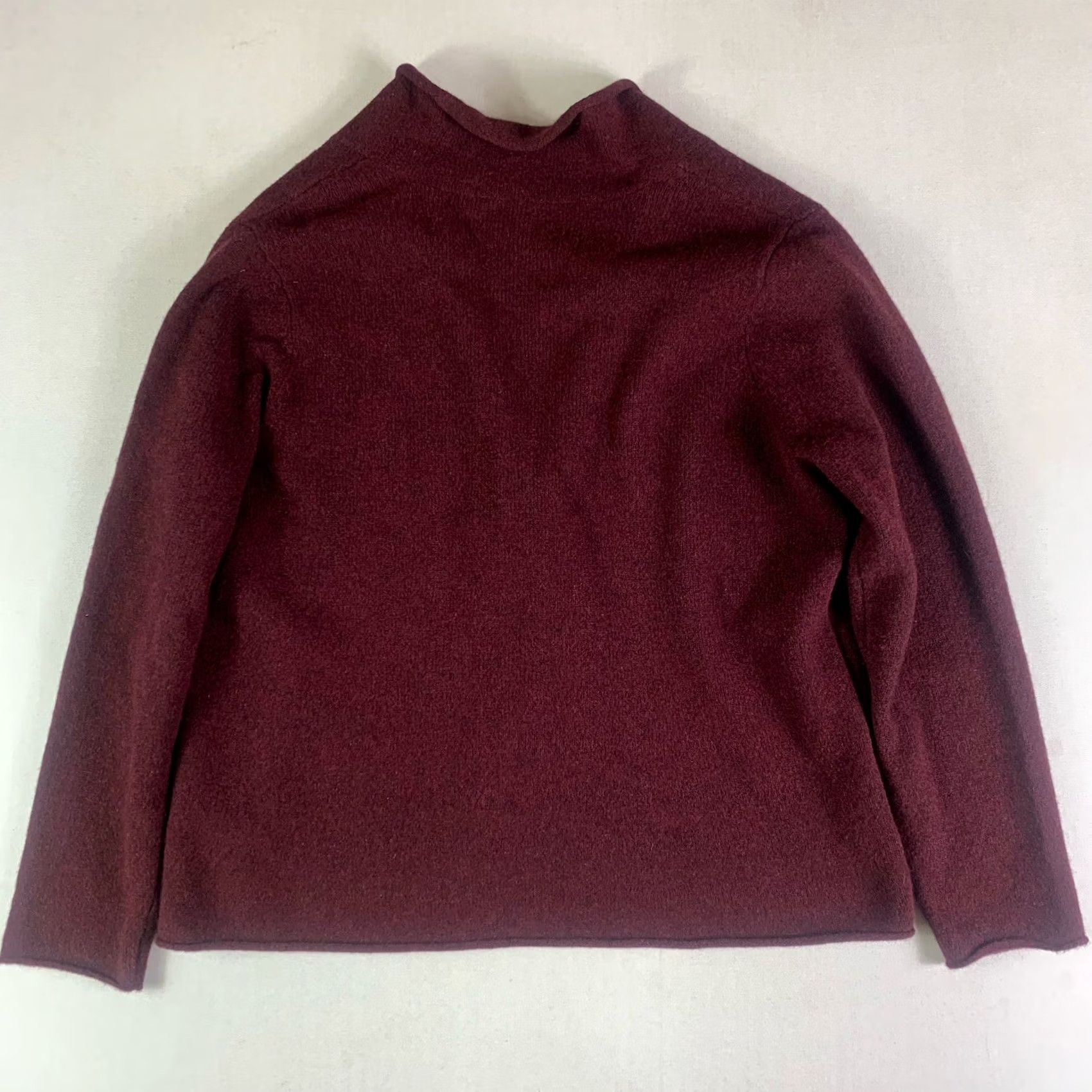 Eileen Fisher VINTAGE Eileen Fisher Red Cardigan Sweater 1X Burgundy Wool Cashmere Blend Button Womens Cardigan/ Sweater 1X Red Burgundy Wool Cashmere Button Women Size XL / US 12-14 / IT 48-50 - 5 Thumbnail