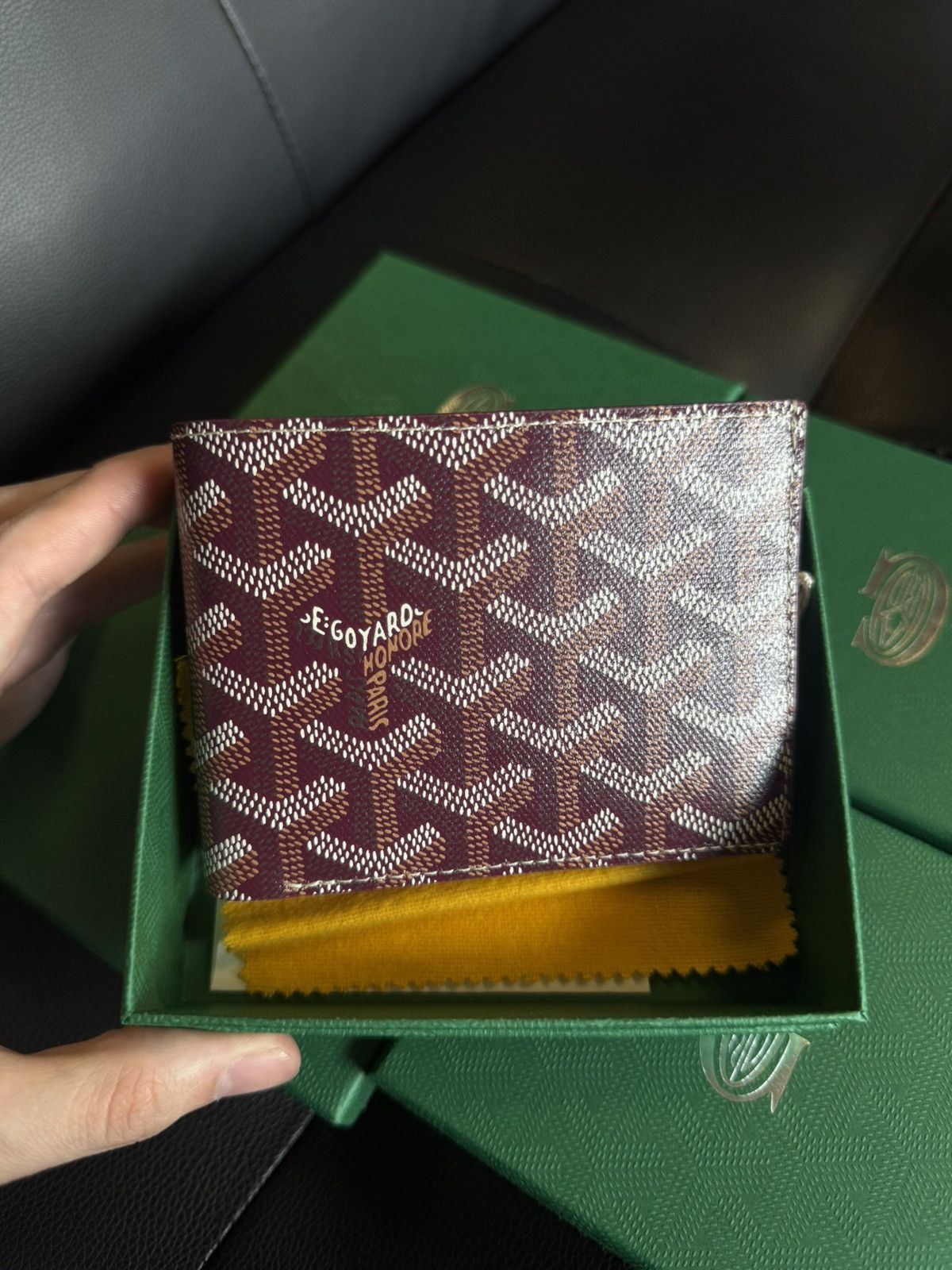 Goyard GOYARD Burgundy BI Fold Wallet NEW W BOX Authentic Size ONE SIZE - 17 Thumbnail