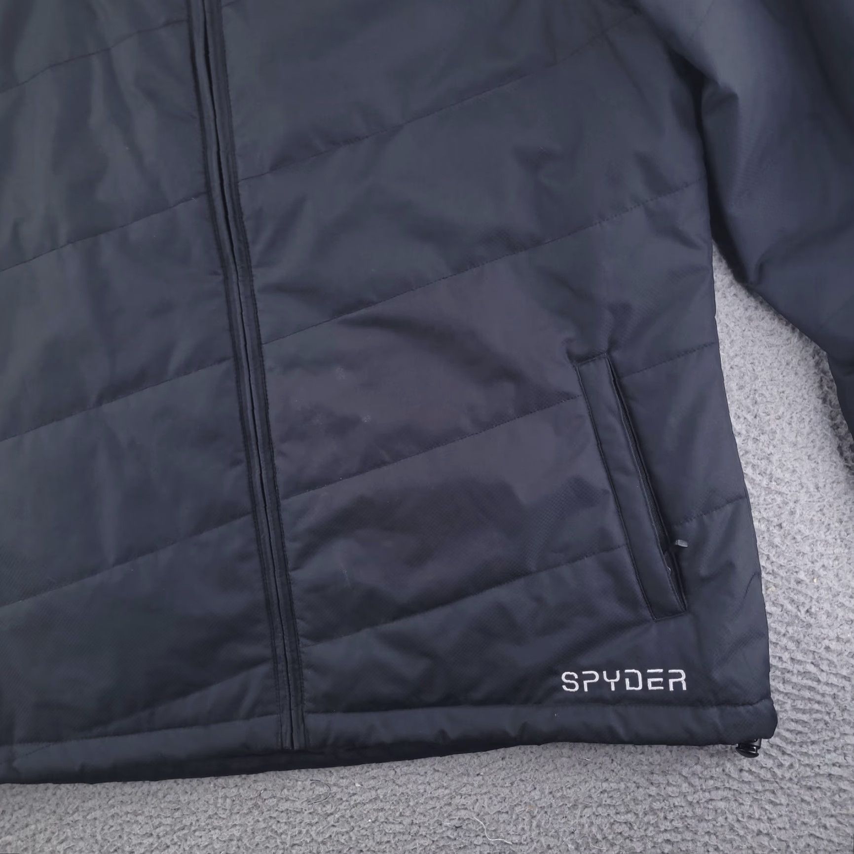 Spyder Spyder Jacket Womens 12 Black Puffer Zip Polyester Size XL / US 12-14 / IT 48-50 - 2 Thumbnail