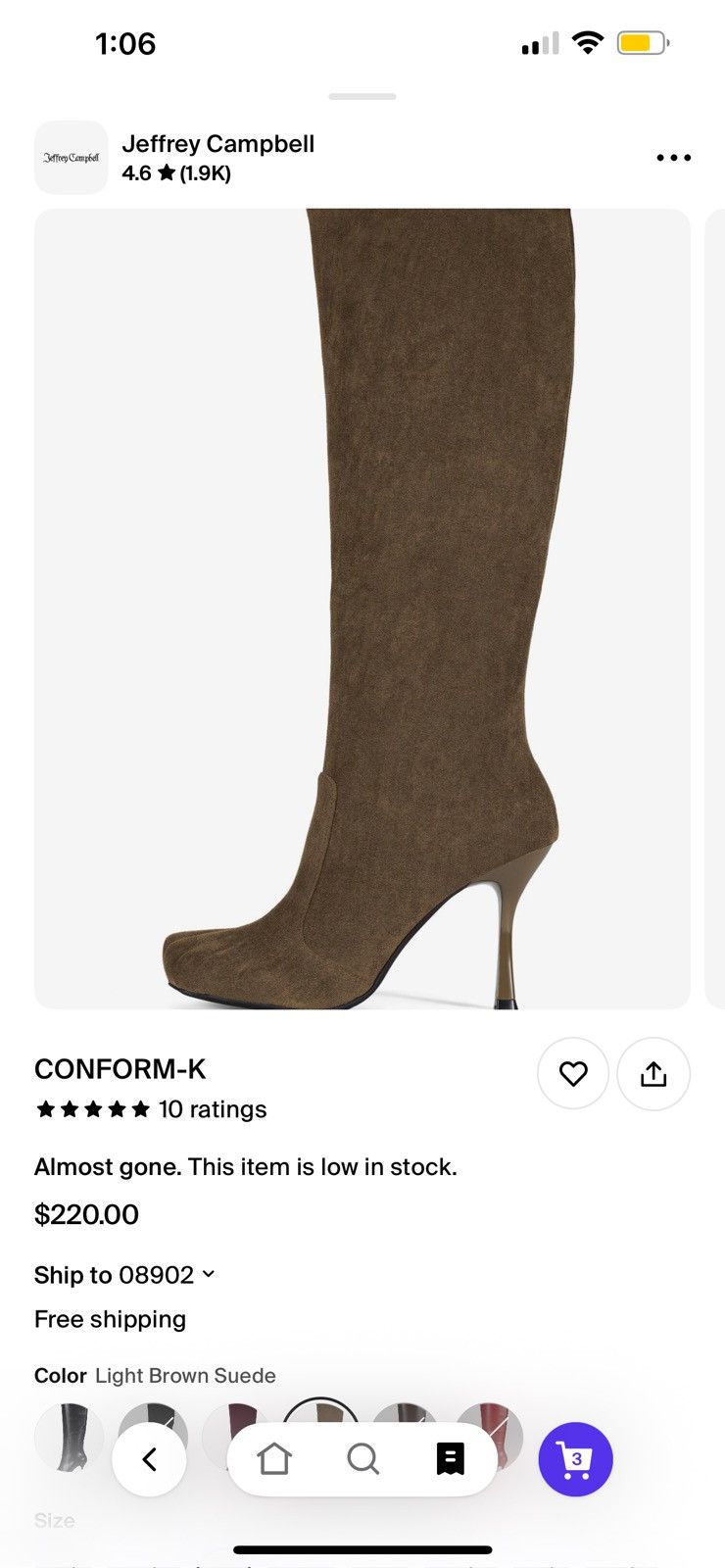 Jeffrey Campbell Jeffrey Campbell Conform K Suede Boots Size US 7 / IT 37 - 1 Thumbnail
