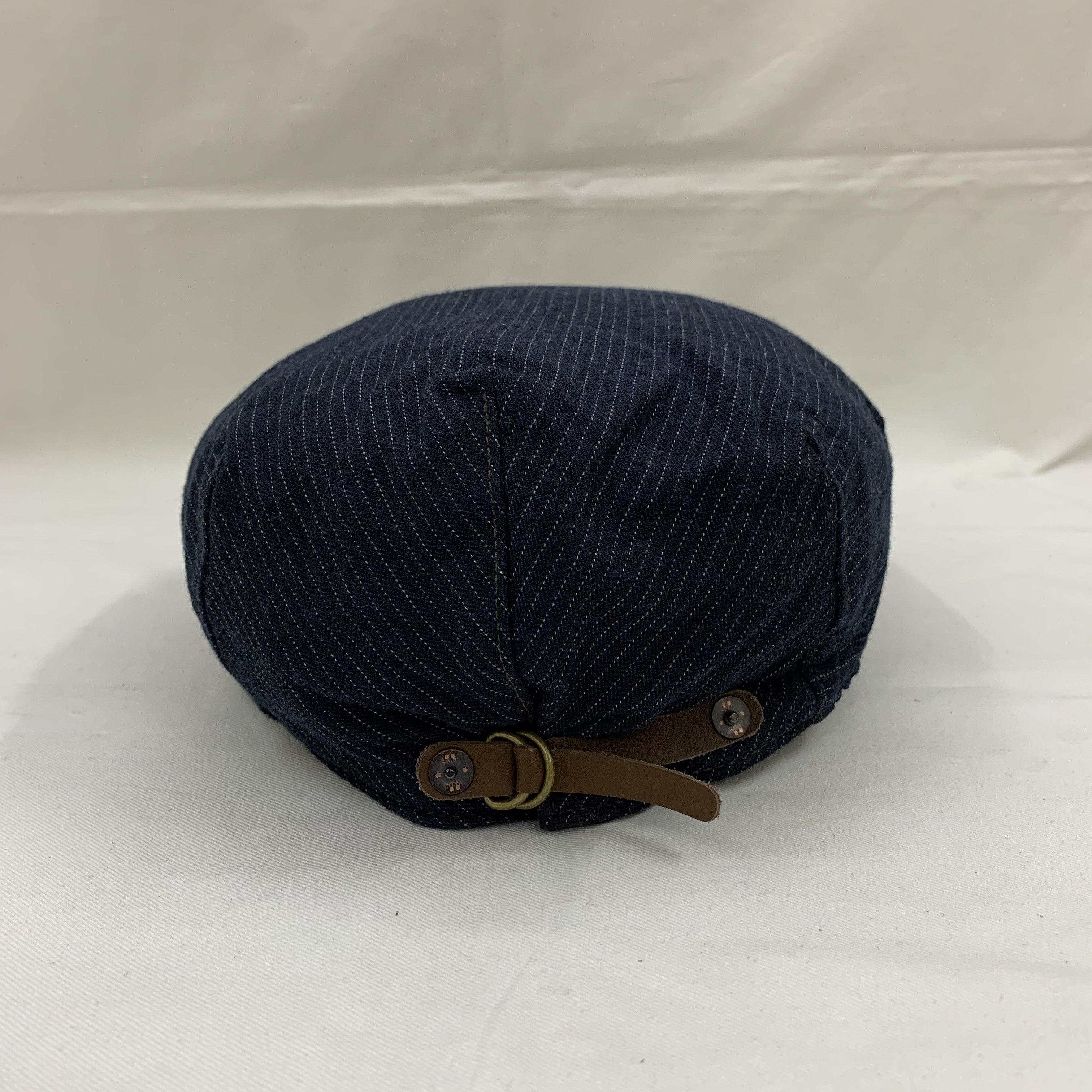 RRL Ralph Lauren × Ralph Lauren Double RL Striped Twill Driver's Cap RRL Newsboy Hat LARGE Size ONE SIZE - 8 Thumbnail