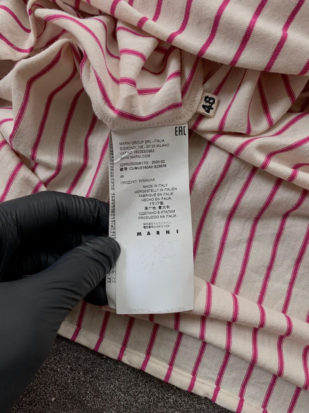 Marni FREE TAX! Striped Cotton Cloth Shirt Size US M / EU 48-50 / 2 - 8 Thumbnail