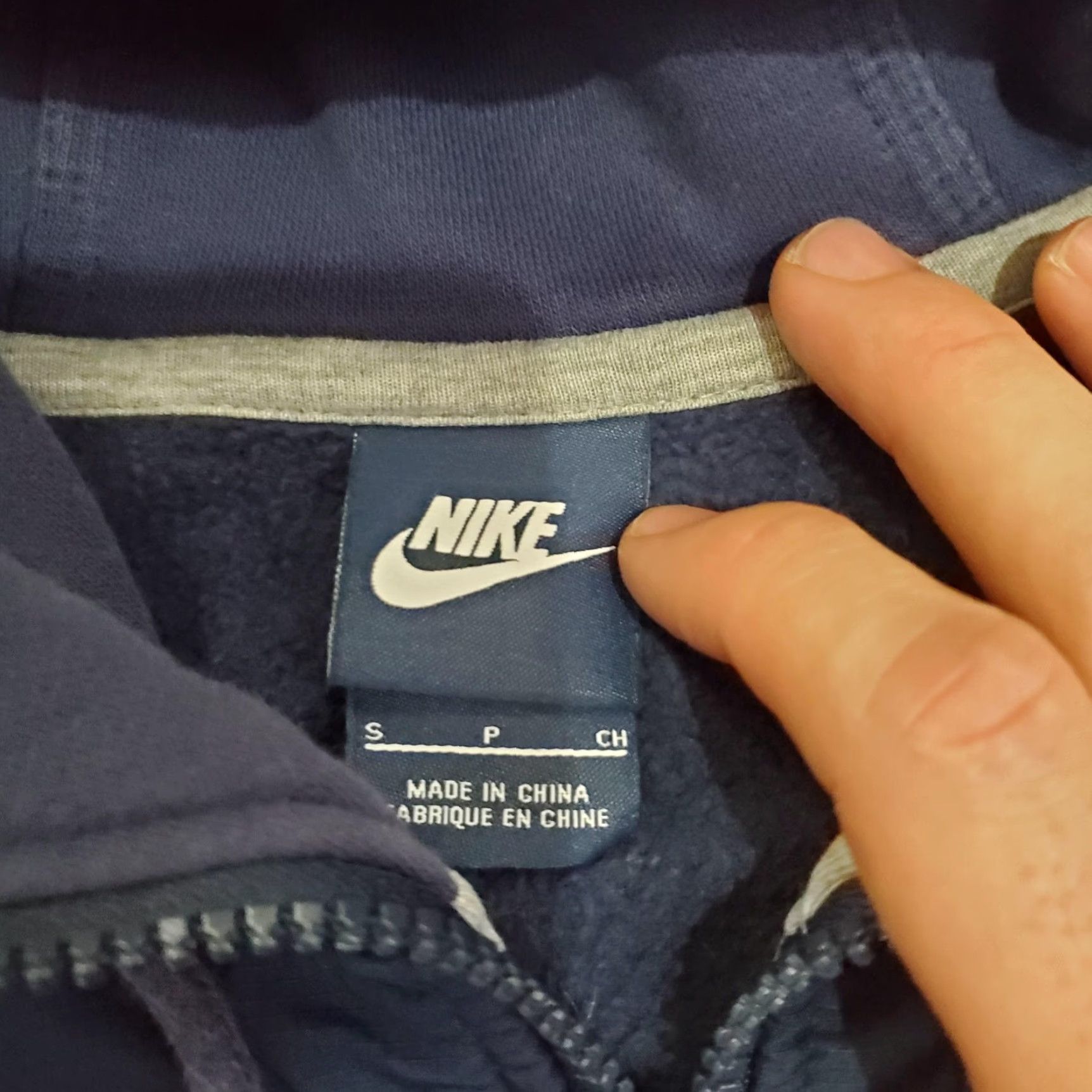 Nike Nike Jacket Hoodie Mens Small Blue Hooded Quilted Puffer Full Zip Sweatshirt Zip Front Pockets Fleece Size US S / EU 44-46 / 1 - 6 Thumbnail
