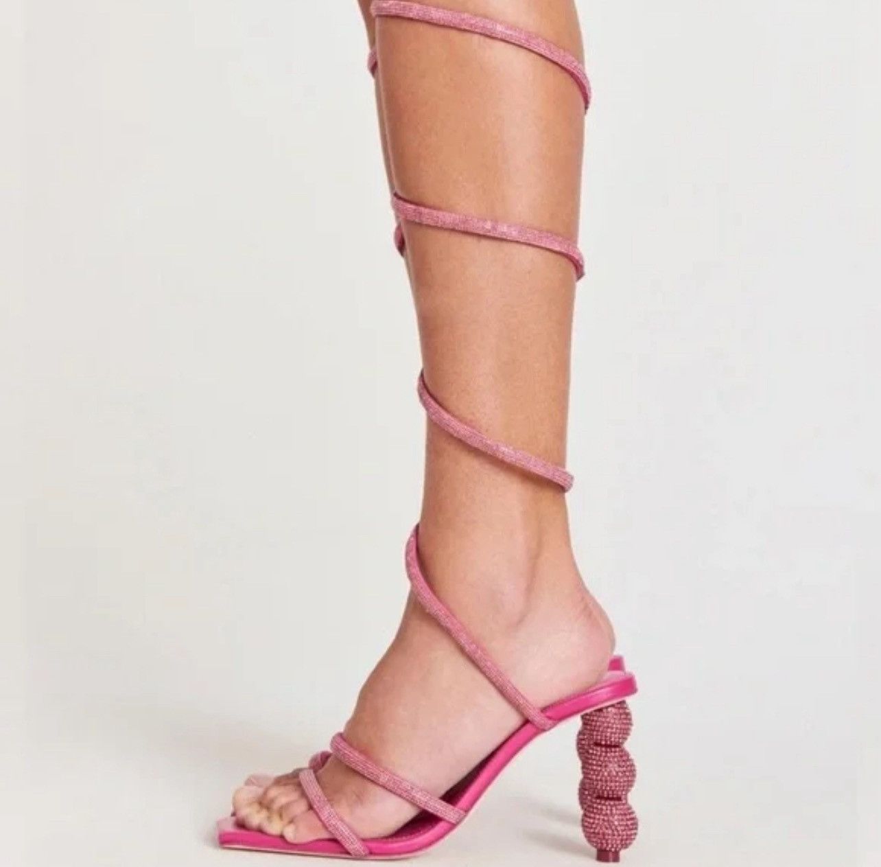 Cult Gaia Lislie Crystal Wrap Sandals size 39