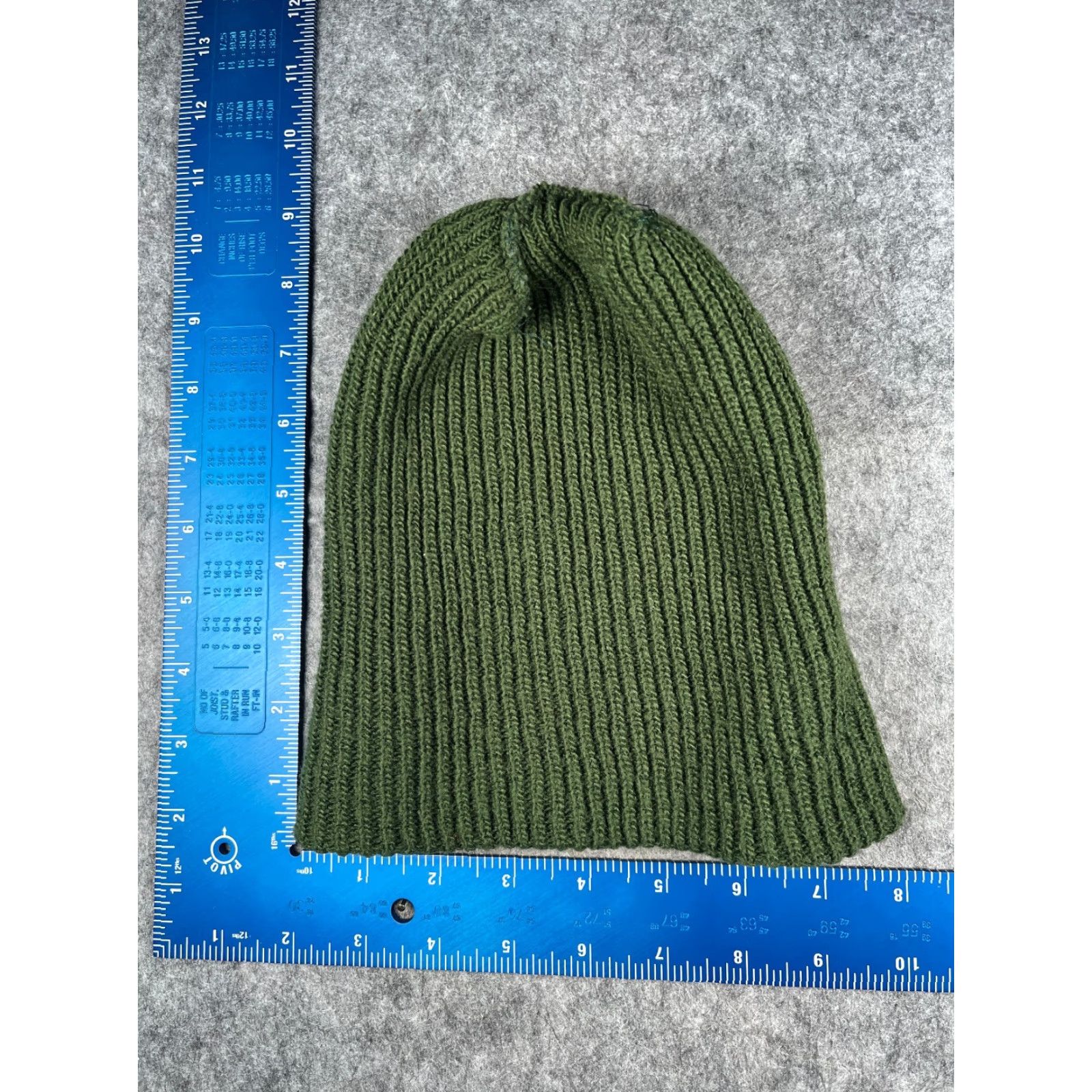 Vintage Beanie Toque Adult One Size Green Double Knit 100% Acrylic Logo Ski Camp Size ONE SIZE - 4 Thumbnail