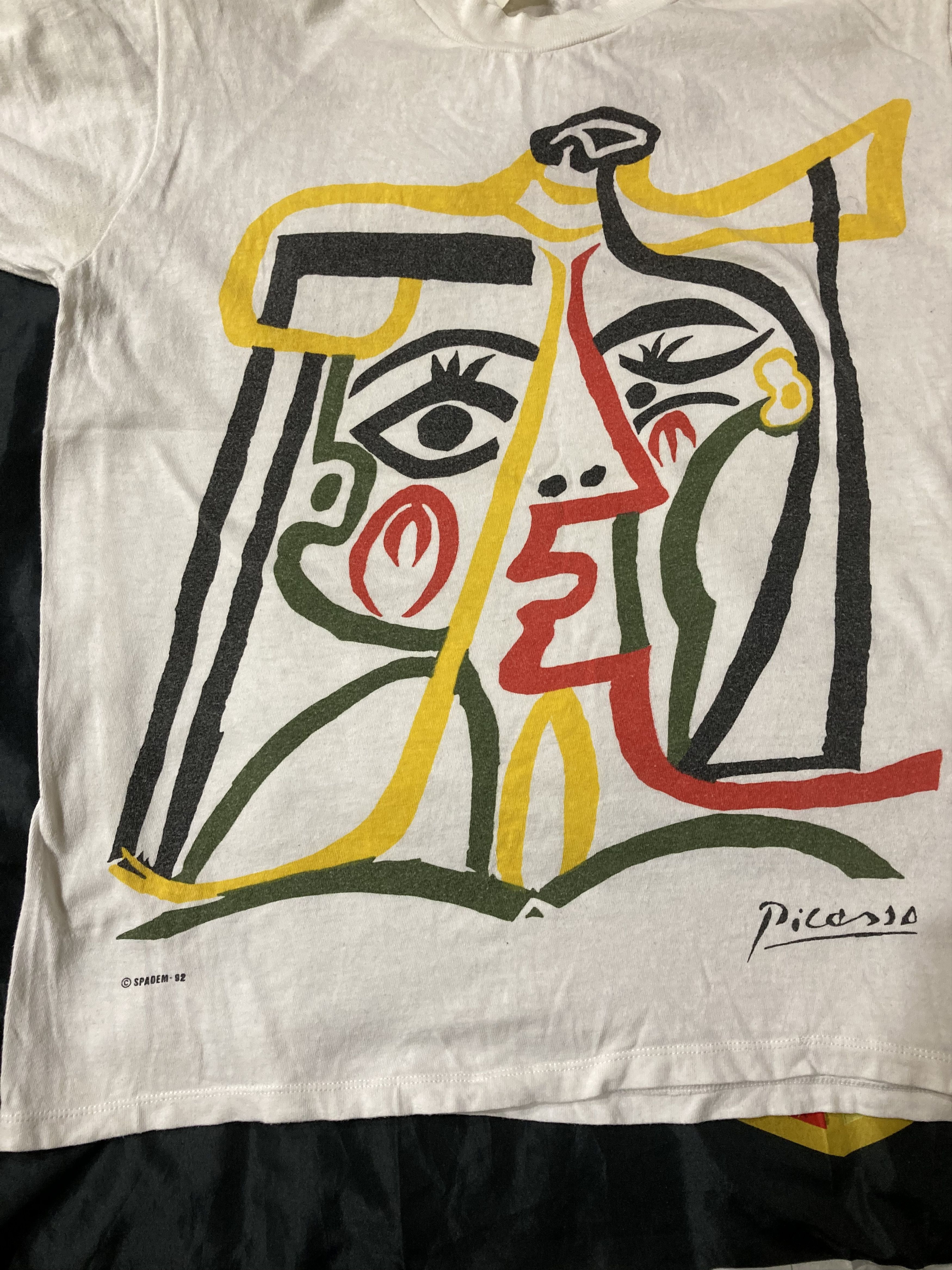 Vintage Vintage 90s Picasso's Head of a Woman T-Shirt Size US M / EU 48-50 / 2 - 6 Thumbnail