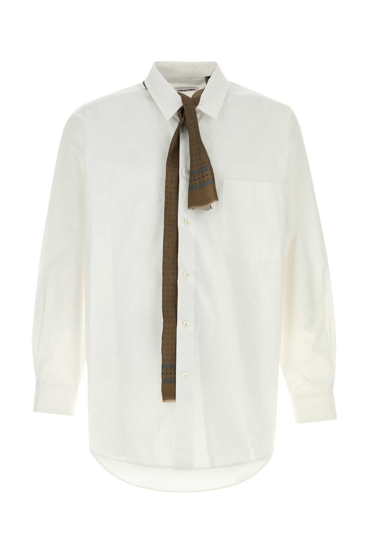Magliano White Stretch Poplin Shirt Size US L / EU 52-54 / 3 - 1 Thumbnail