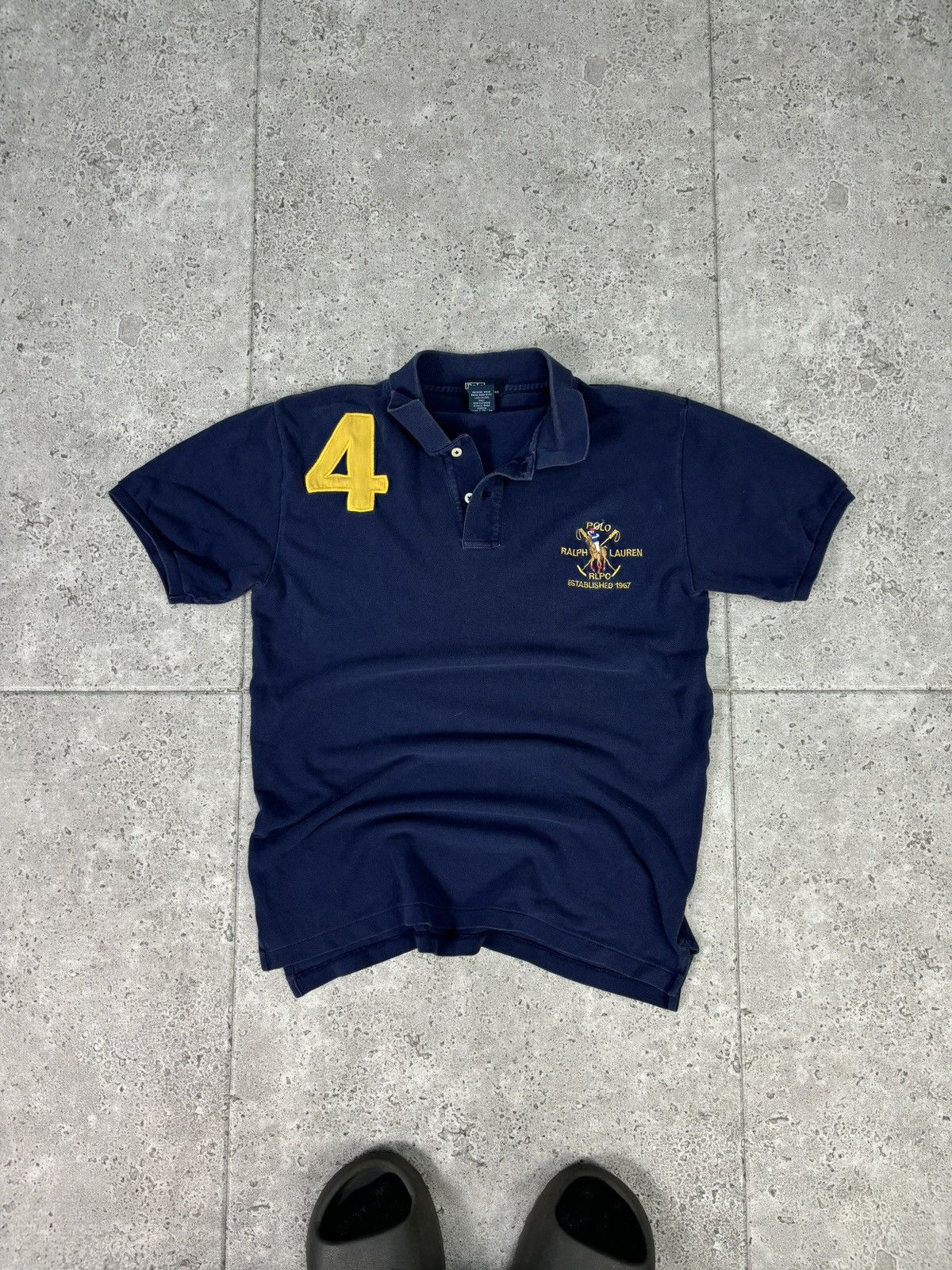 Polo Ralph Lauren × Ralph Lauren Vintage Y2K Chief Keef Ralph Lauren Navy Polo T-Shirt Size US S / EU 44-46 / 1 - 1 Thumbnail