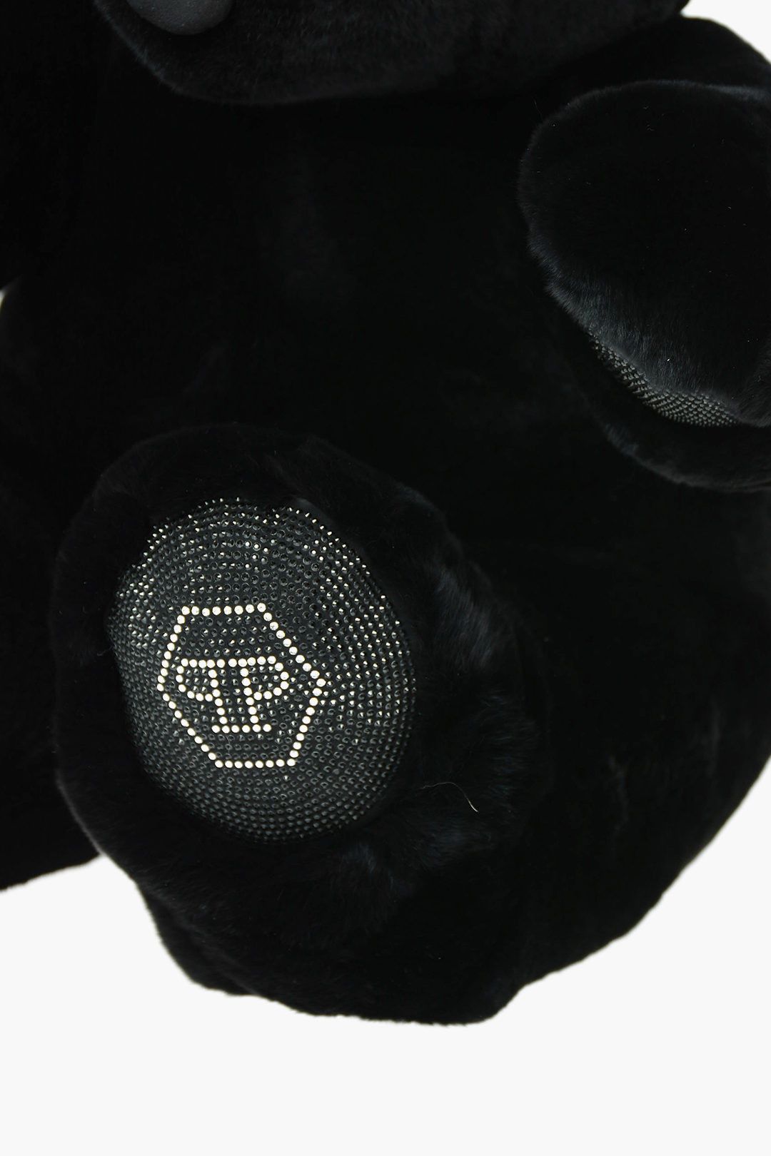 Philipp Plein og1mm0824 Size: OS / Real Fur Teddy Bear in Black Size ONE SIZE - 4 Thumbnail