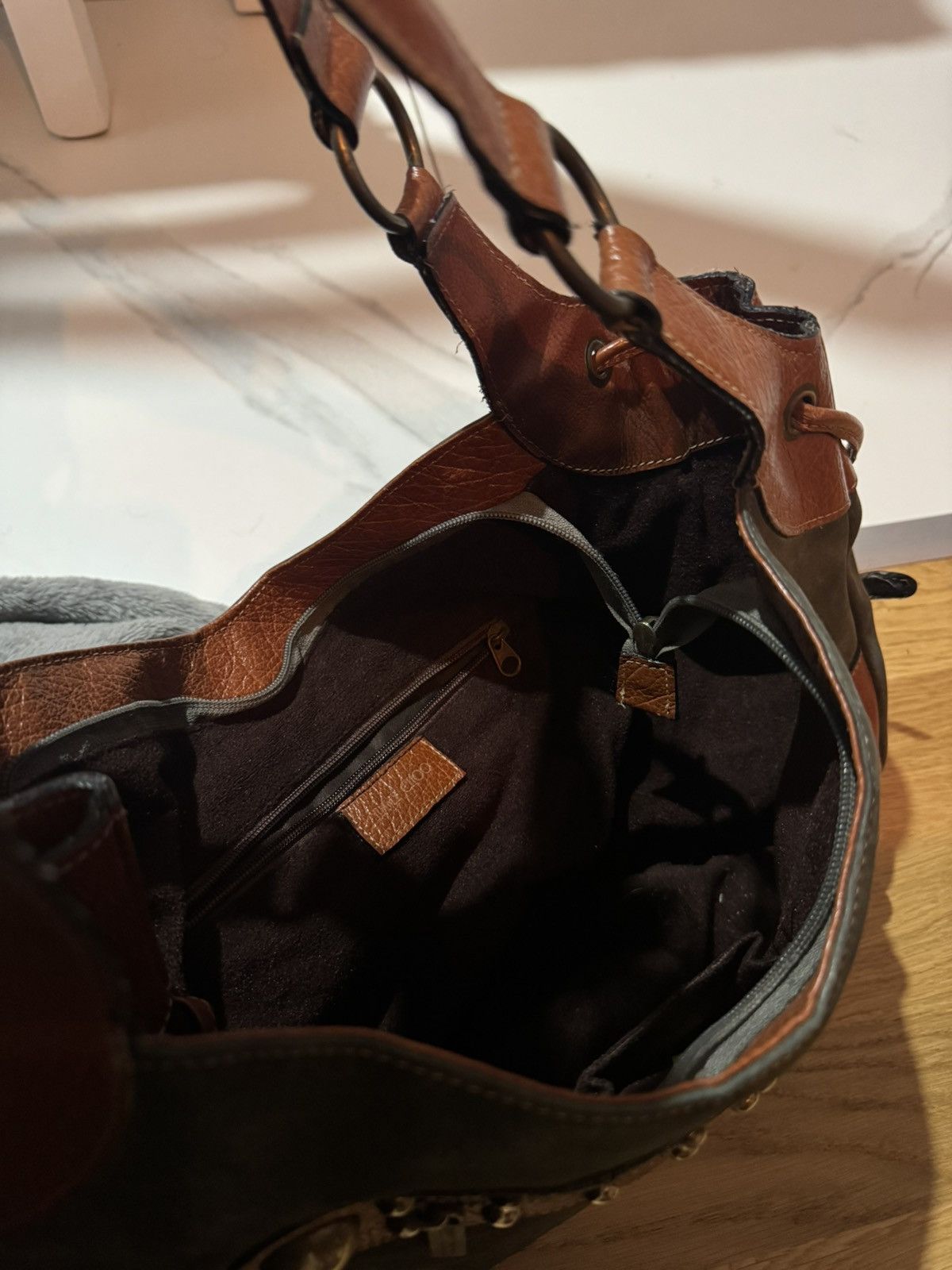 Jimmy Choo Vintage Jimmy Choo bag in nubuck and natural leather Size ONE SIZE - 4 Thumbnail