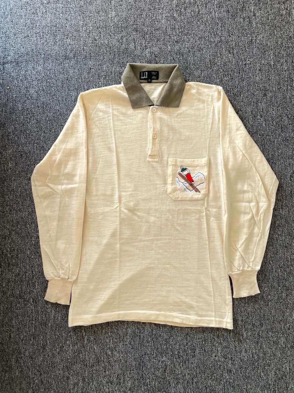 Alfred Dunhill Vintage Dunhill Long Sleeve Polo Sport Made in Italy Ski Size US M / EU 48-50 / 2 - 1 Thumbnail