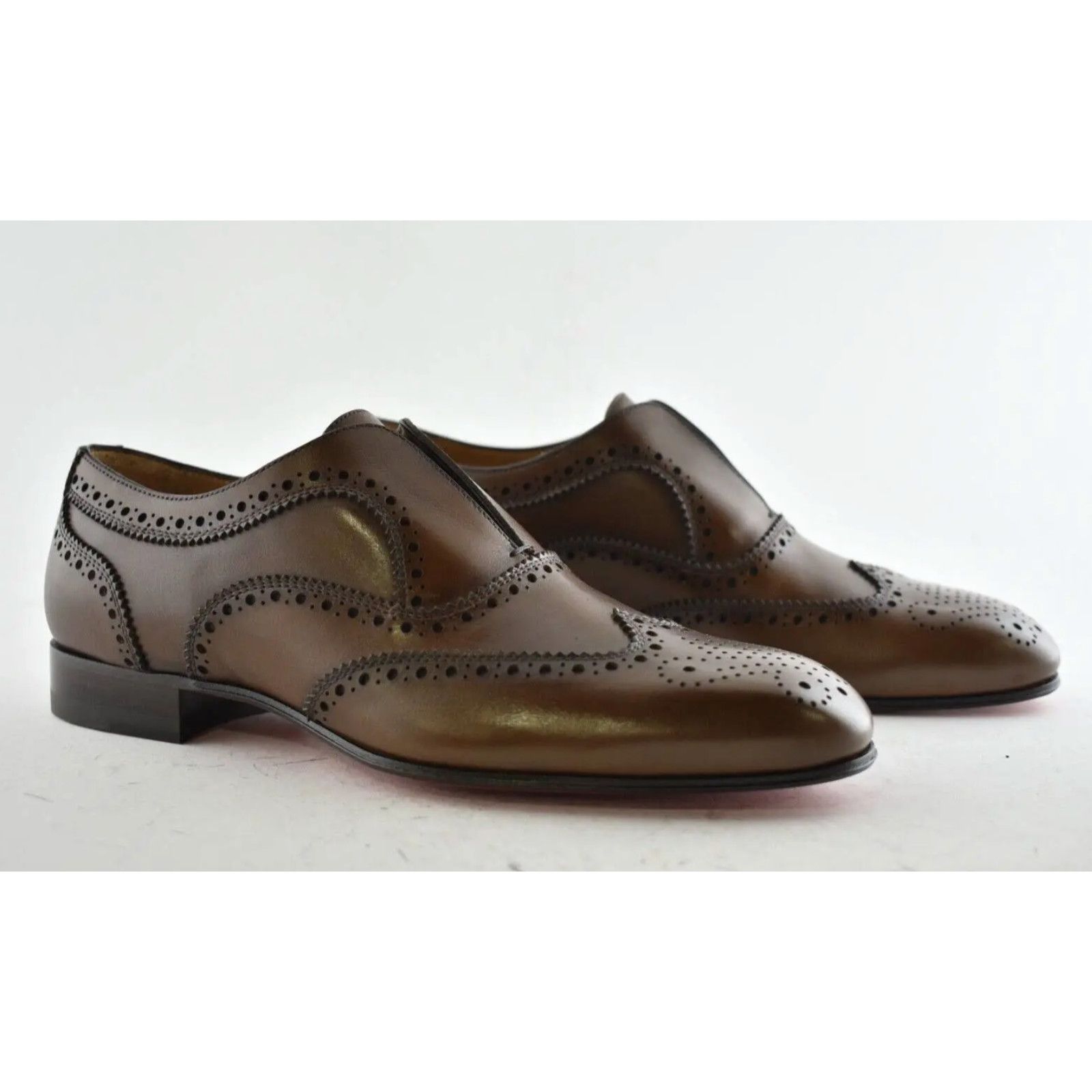 Christian Louboutin Christian Louboutin Havane Brown Leather Dress Loafer 40 7 Size US 7 / EU 40 - 4 Thumbnail