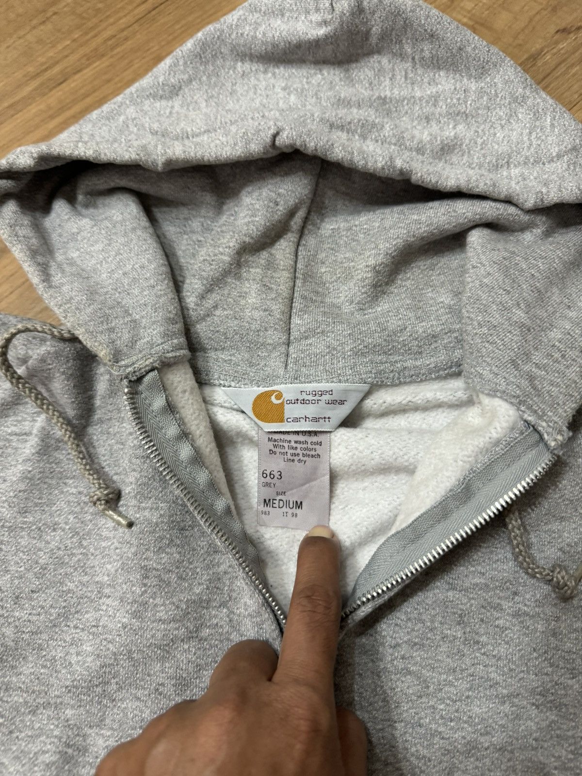 Carhartt × Vintage Vintage Carhartt Hoodie Size US L / EU 52-54 / 3 - 3 Thumbnail