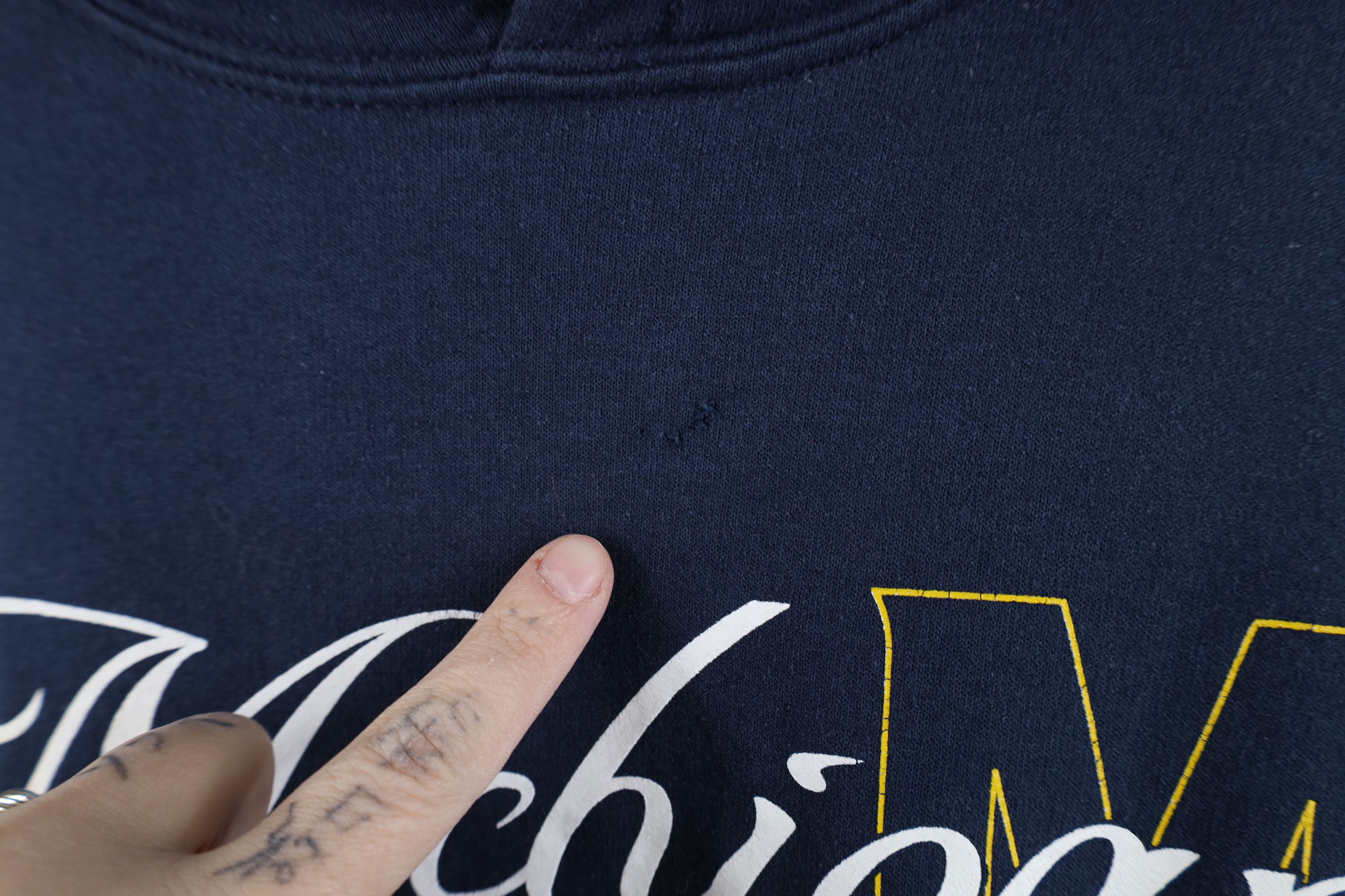 Vintage Vintage Spell Out Script University of Michigan Hoodie Size US M / EU 48-50 / 2 - 5 Thumbnail