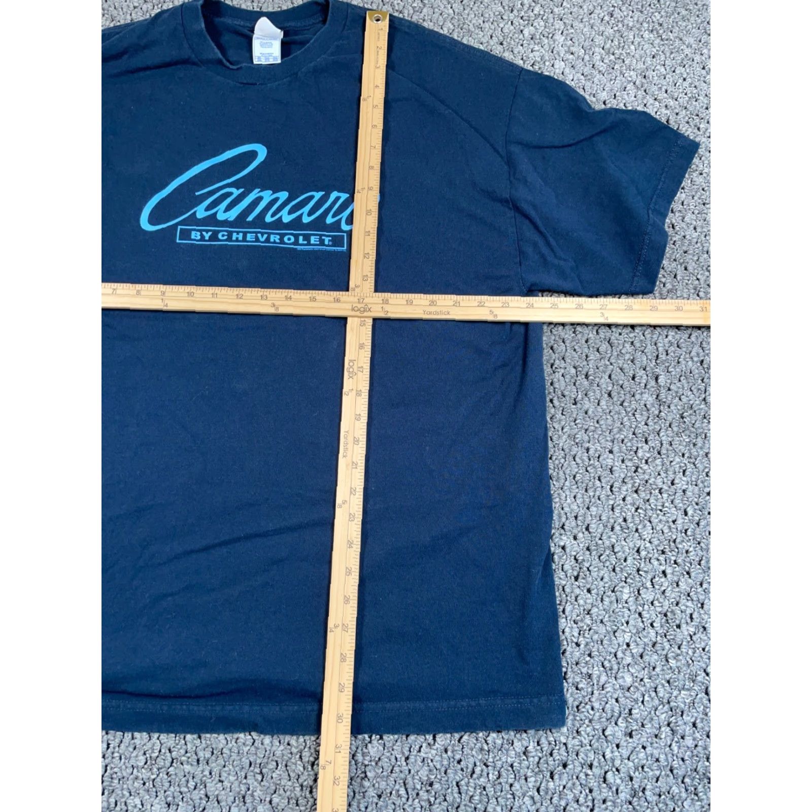 Logo 7 Chevrolet Camaro Logo Shirt Adult 2XL Dark Blue Crew Neck Cotton Graphic Print Alstyle Mens Size US XXL / EU 58 / 5 - 5 Thumbnail