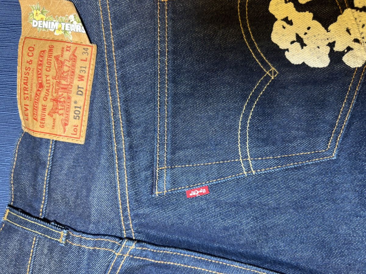 DENIM TEARS × Levi's Denim Tears Cotton Wreath Raw Denim Size US 31 - 6 Thumbnail