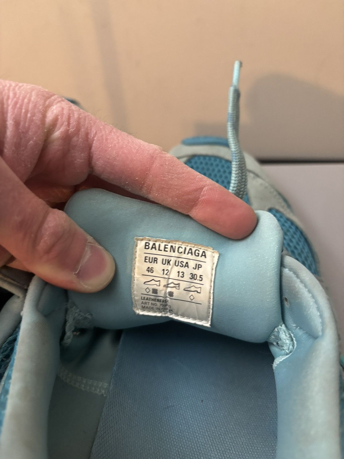 Balenciaga Balenciaga 3XL Suede Mesh Sneakers Teal Blue Size US 13 / EU 46 - 8 Thumbnail