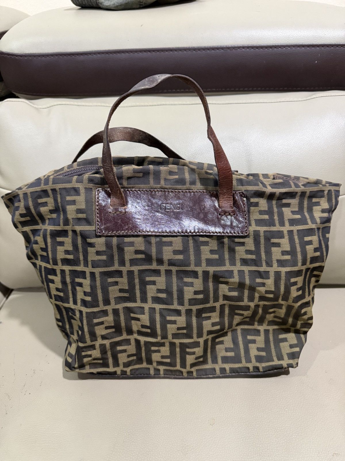 Fendi Authentic Fendi Zucca Monogram FF Hand Bag Size ONE SIZE - 1 Thumbnail