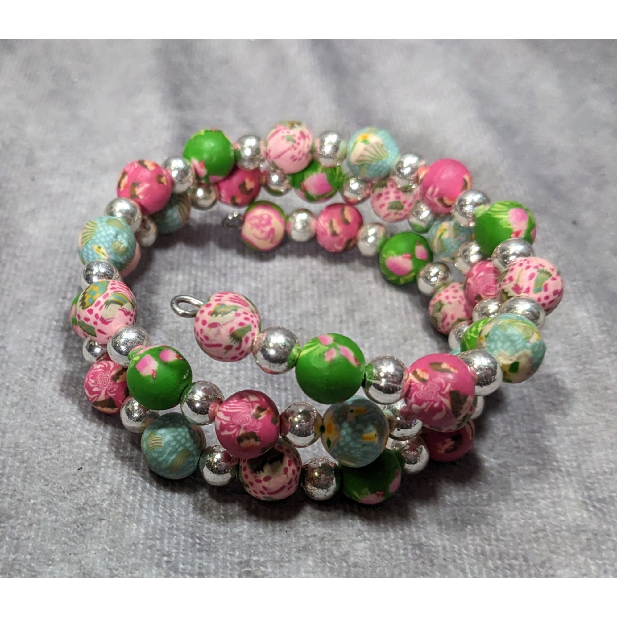 Other Viva Beads Pink And Green Cupcake Polymer Clay Beaded Coil B Size ONE SIZE - 5 Thumbnail