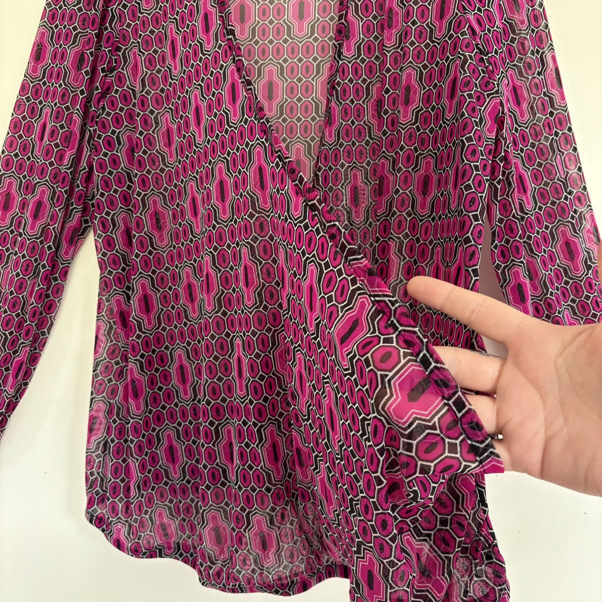 I.N.C Funky y2k INC sheer wrap top Size XXL / US 16-18 / IT 52-54 - 3 Thumbnail